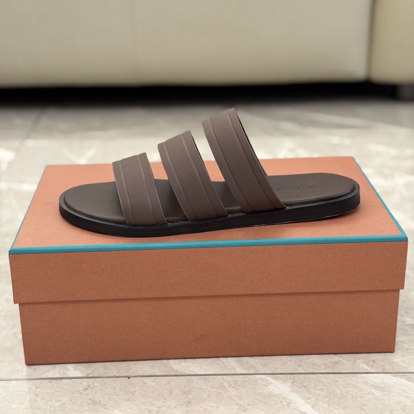 Loro Piana  Naha Seawalk Leather Slide Sandals - DesignerGu