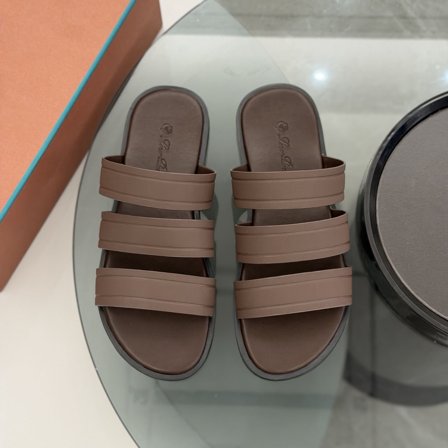 Loro Piana  Naha Seawalk Leather Slide Sandals - DesignerGu