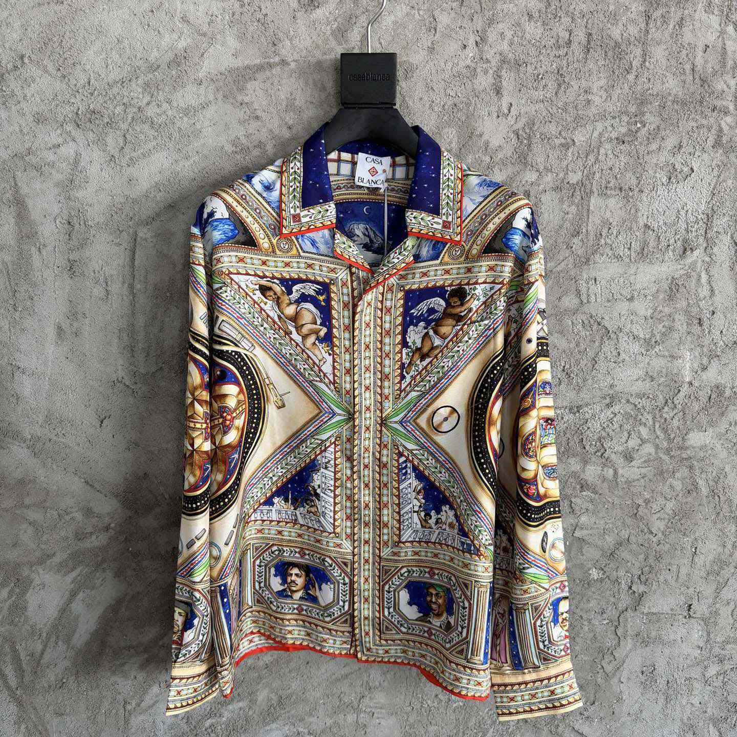 Casablanca  Plafond Orne De Musique Long Sleeve Silk Shirt - DesignerGu