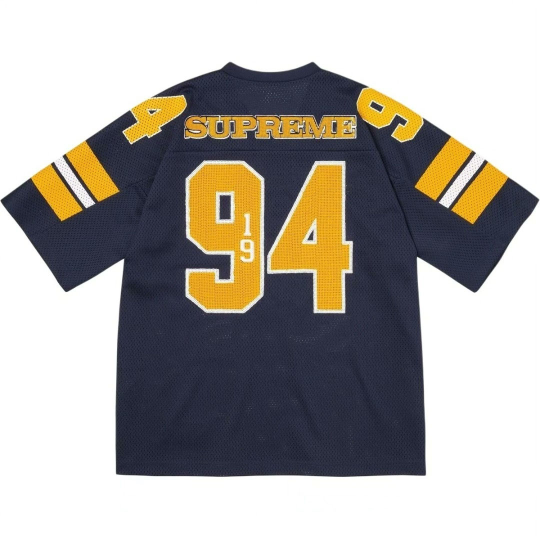 Supreme Sequin Football Jersey 'Black' - DesignerGu