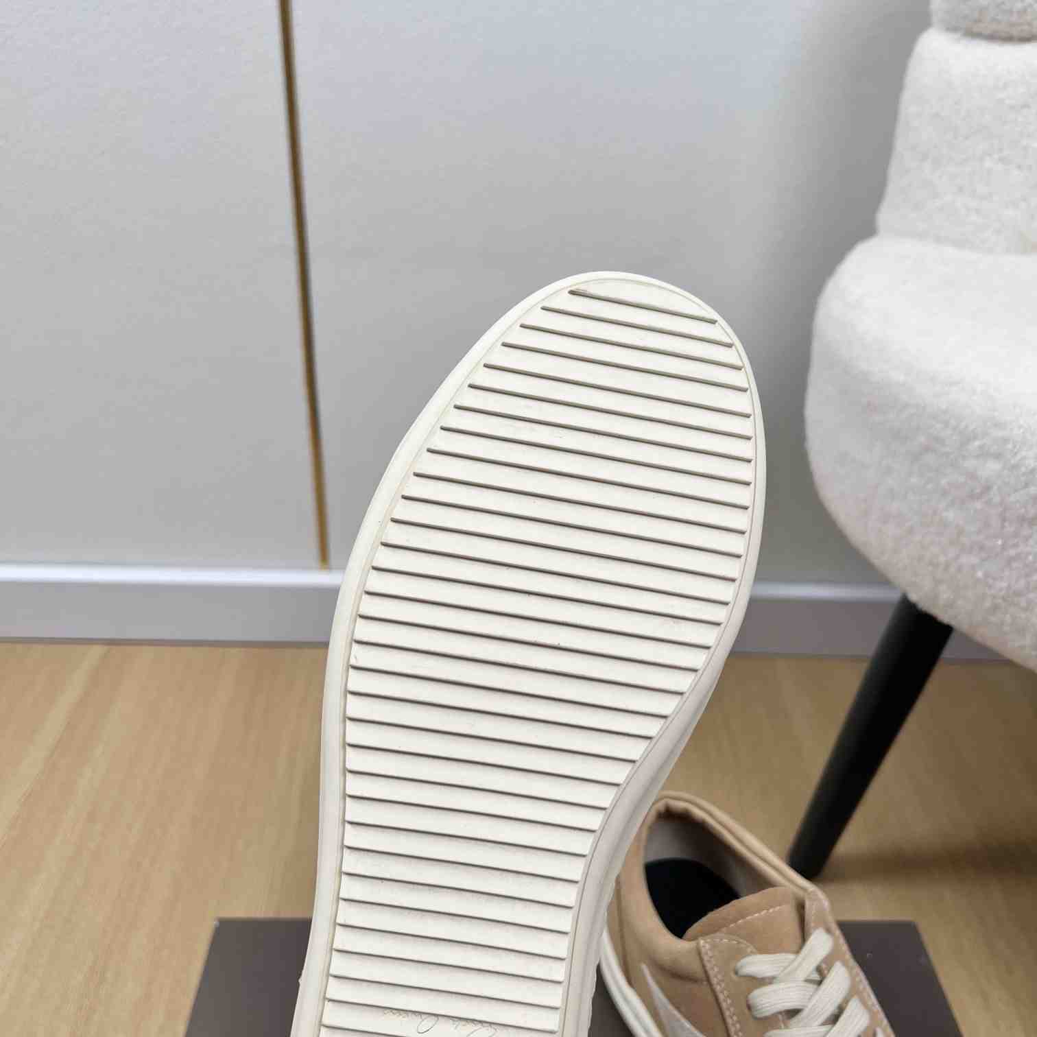 Rick Owens Taupe Hollywood Vintage Sneakers - DesignerGu