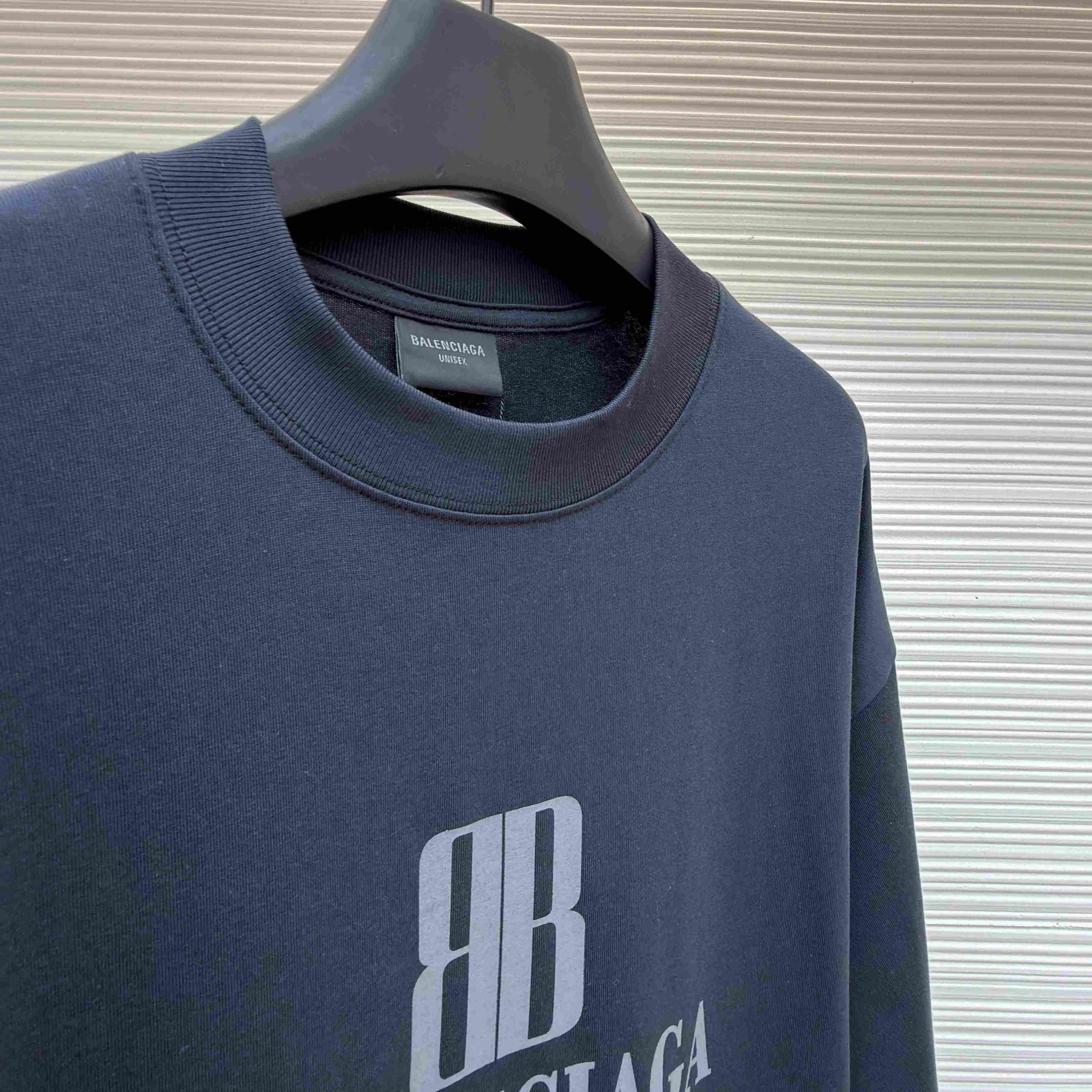 Balenciaga  Nano BB Logo Oversized T-Shirt - DesignerGu