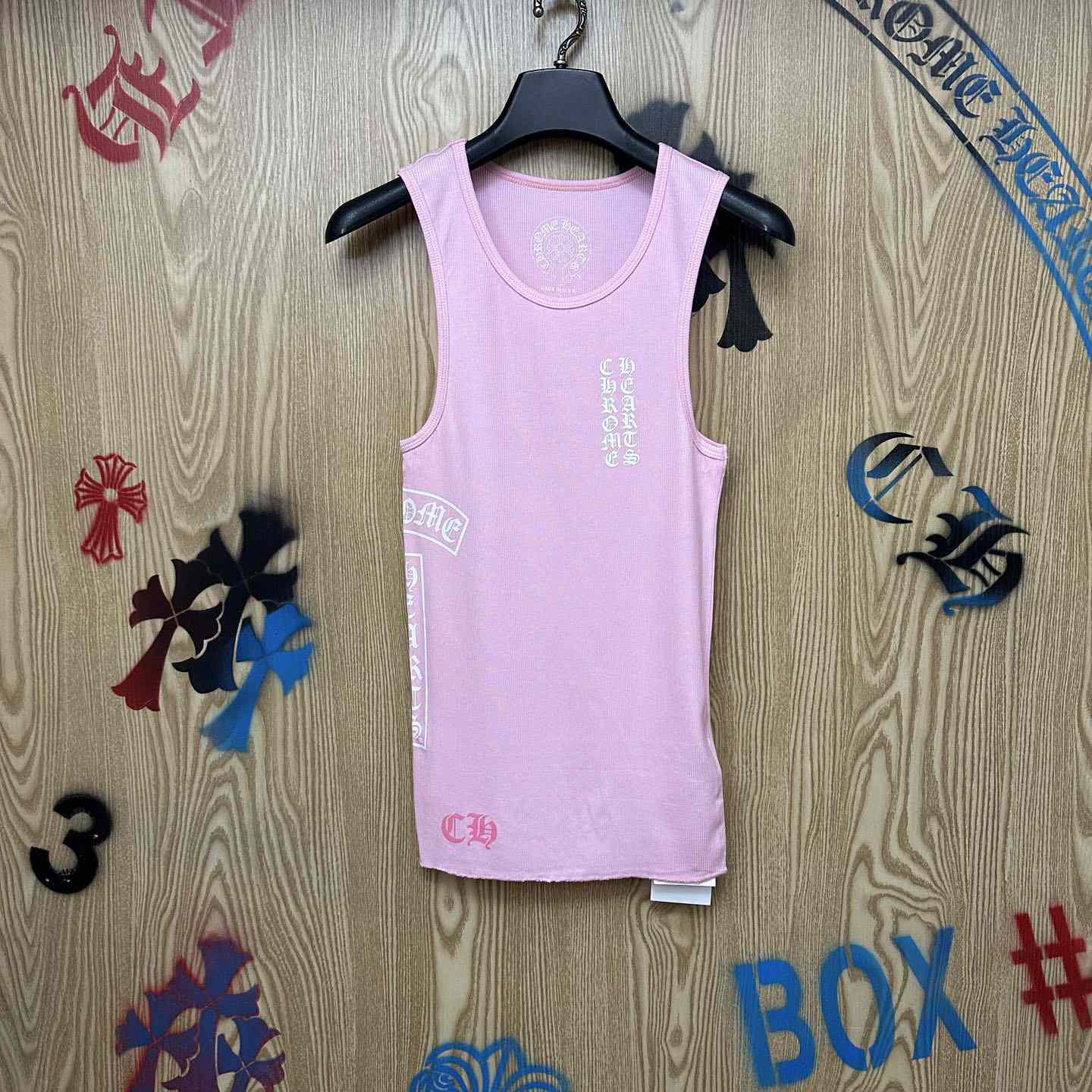 Chrome Hearts T Bar Rib Tank 'Pink' - DesignerGu