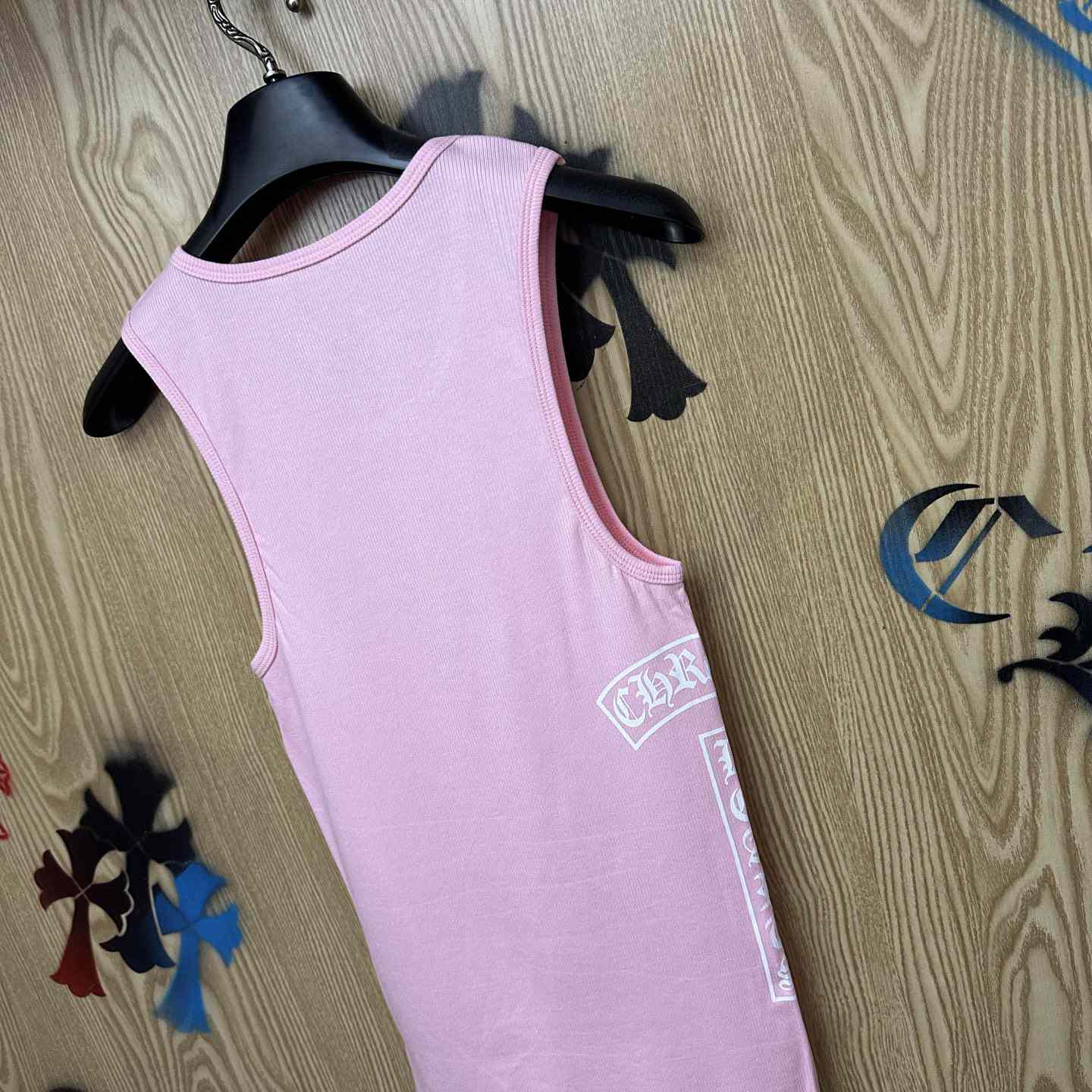 Chrome Hearts T Bar Rib Tank 'Pink' - DesignerGu