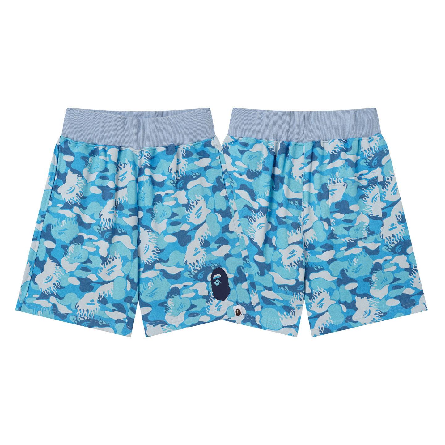 Bape Fire Camo Sweat Shorts - DesignerGu
