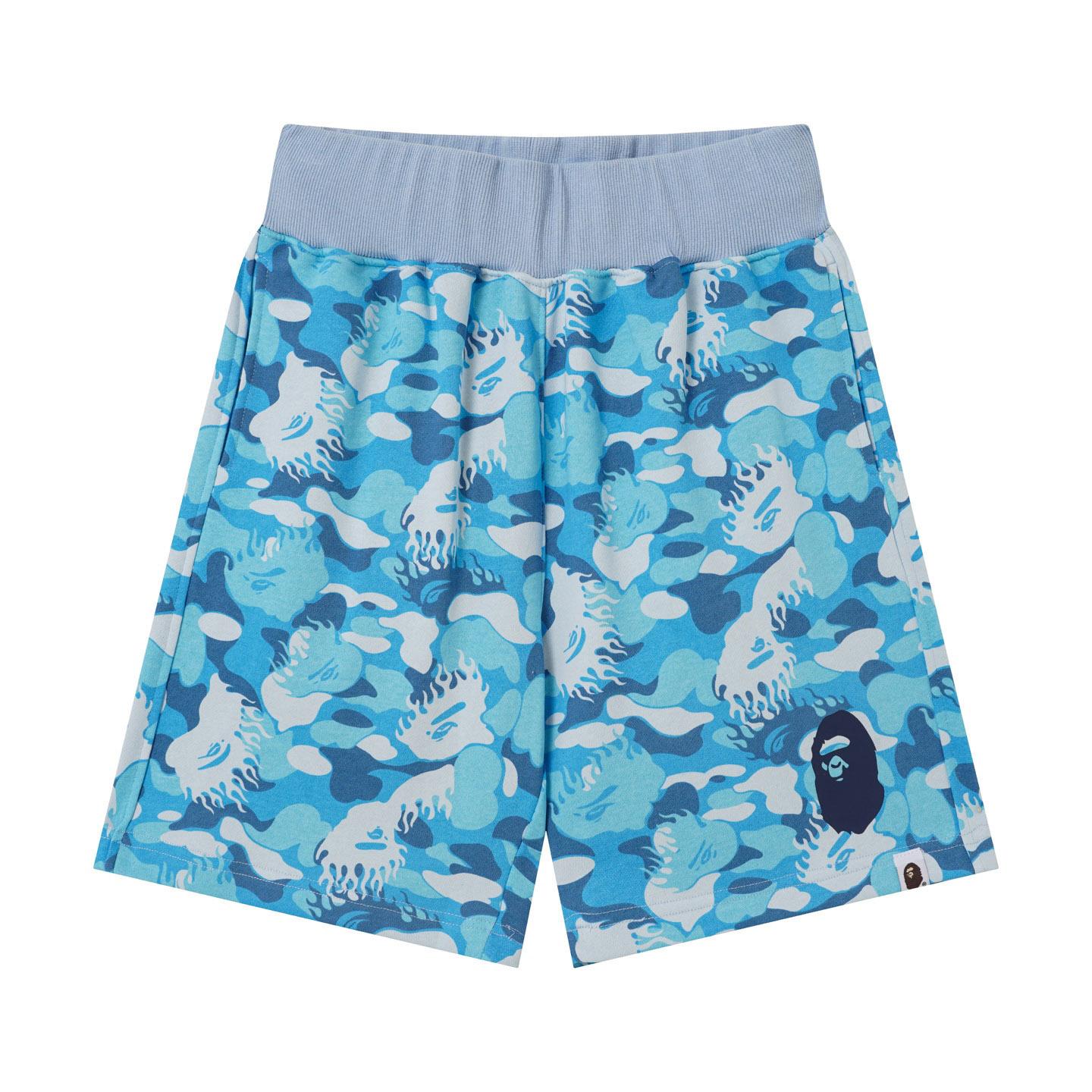 Bape Fire Camo Sweat Shorts - DesignerGu
