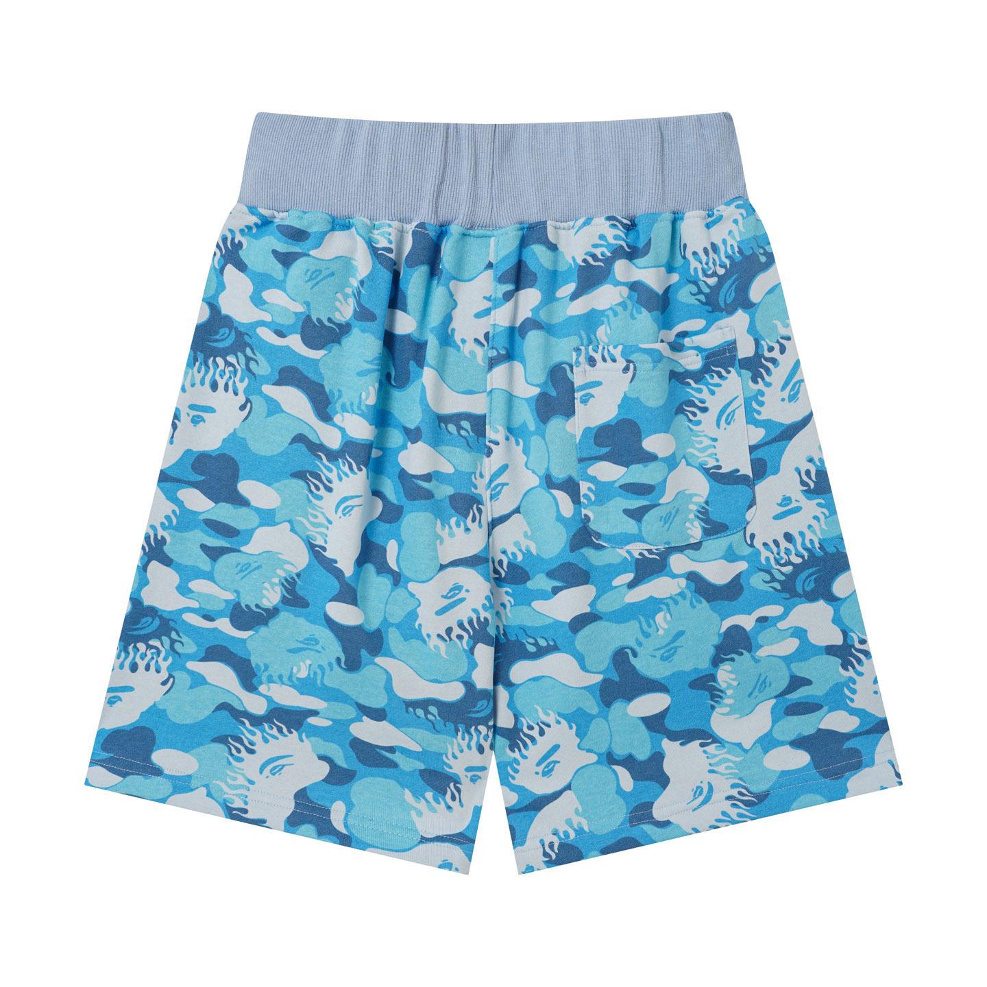 Bape Fire Camo Sweat Shorts - DesignerGu