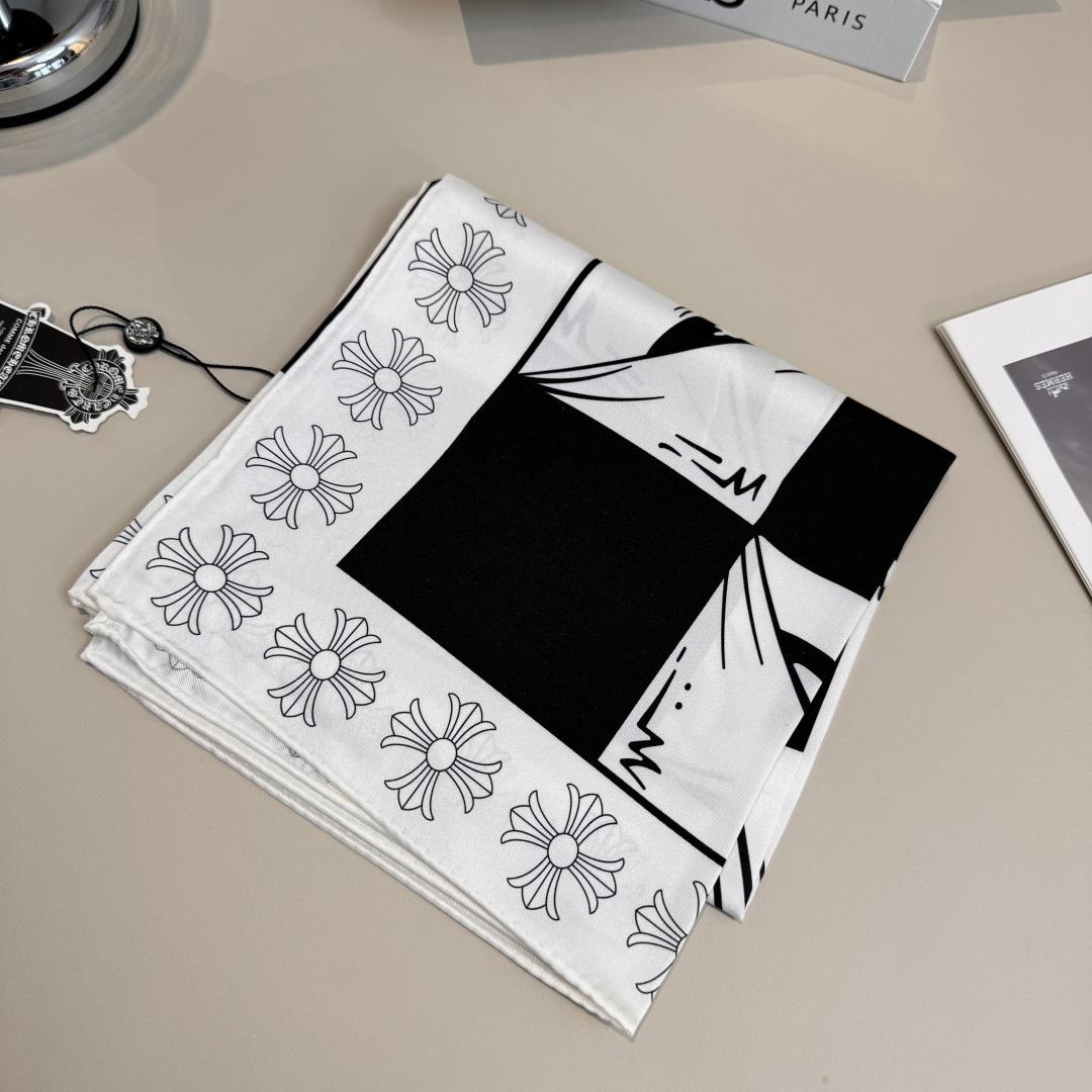 Chrome Heart Square Silk Scarf - DesignerGu