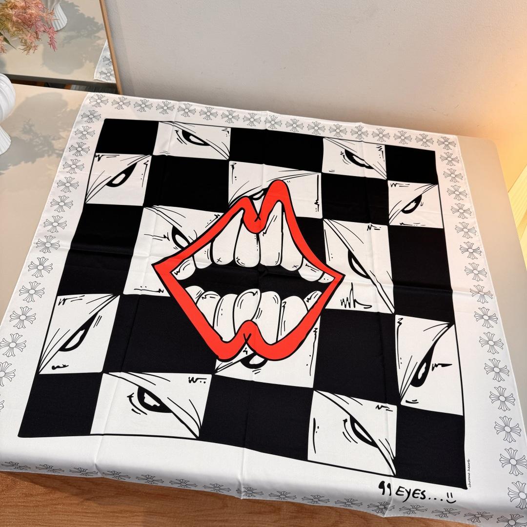 Chrome Heart Square Silk Scarf - DesignerGu