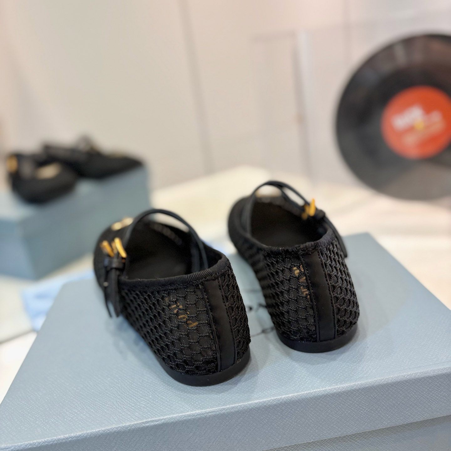 Prada Mesh Fabric Ballerinas - DesignerGu
