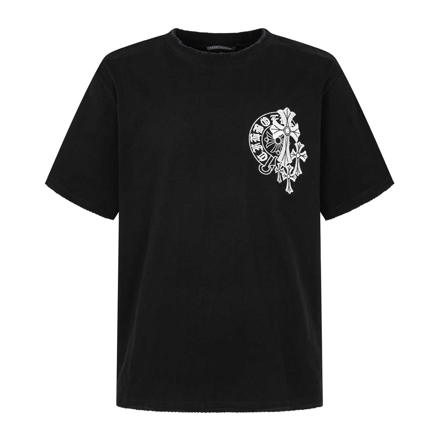 Chrome Hearts Cotton Cross Stitch T-Shirt 'Black' - DesignerGu