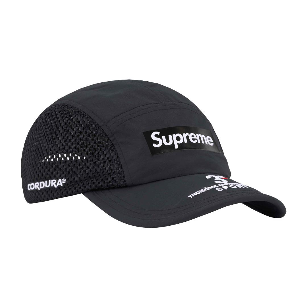 Supreme Mesh Side Panel Camp Cap 'Black' - DesignerGu