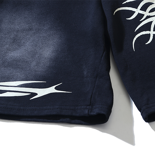 Hellstar Graphic Print Cotton Shorts - DesignerGu