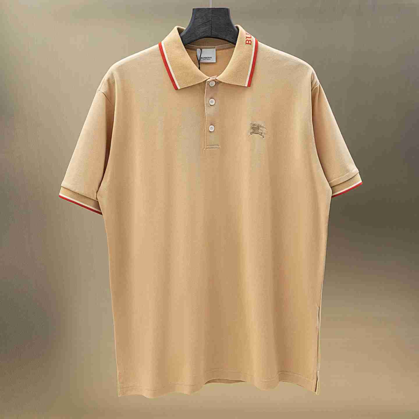Burberry Logo Collar Cotton Polo Shirt - DesignerGu