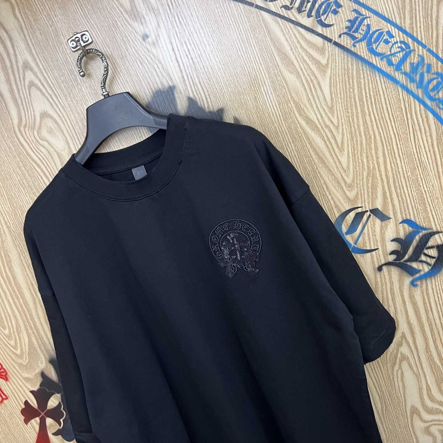 Chrome Hearts Embroidered Letter Logo T-Shirt 'Black' - DesignerGu