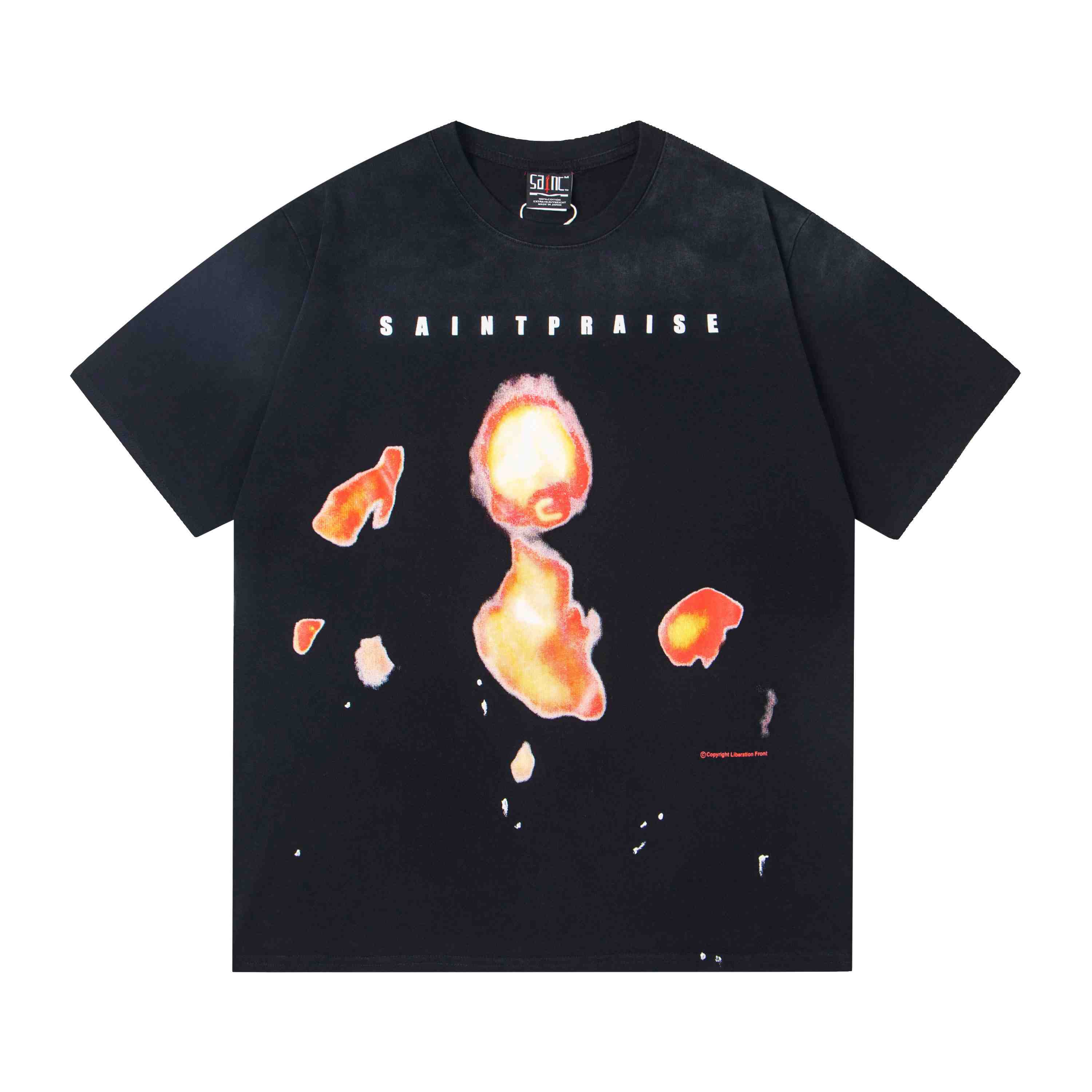 Saint Michael Praise Short-Sleeve Tee 'Black' - DesignerGu