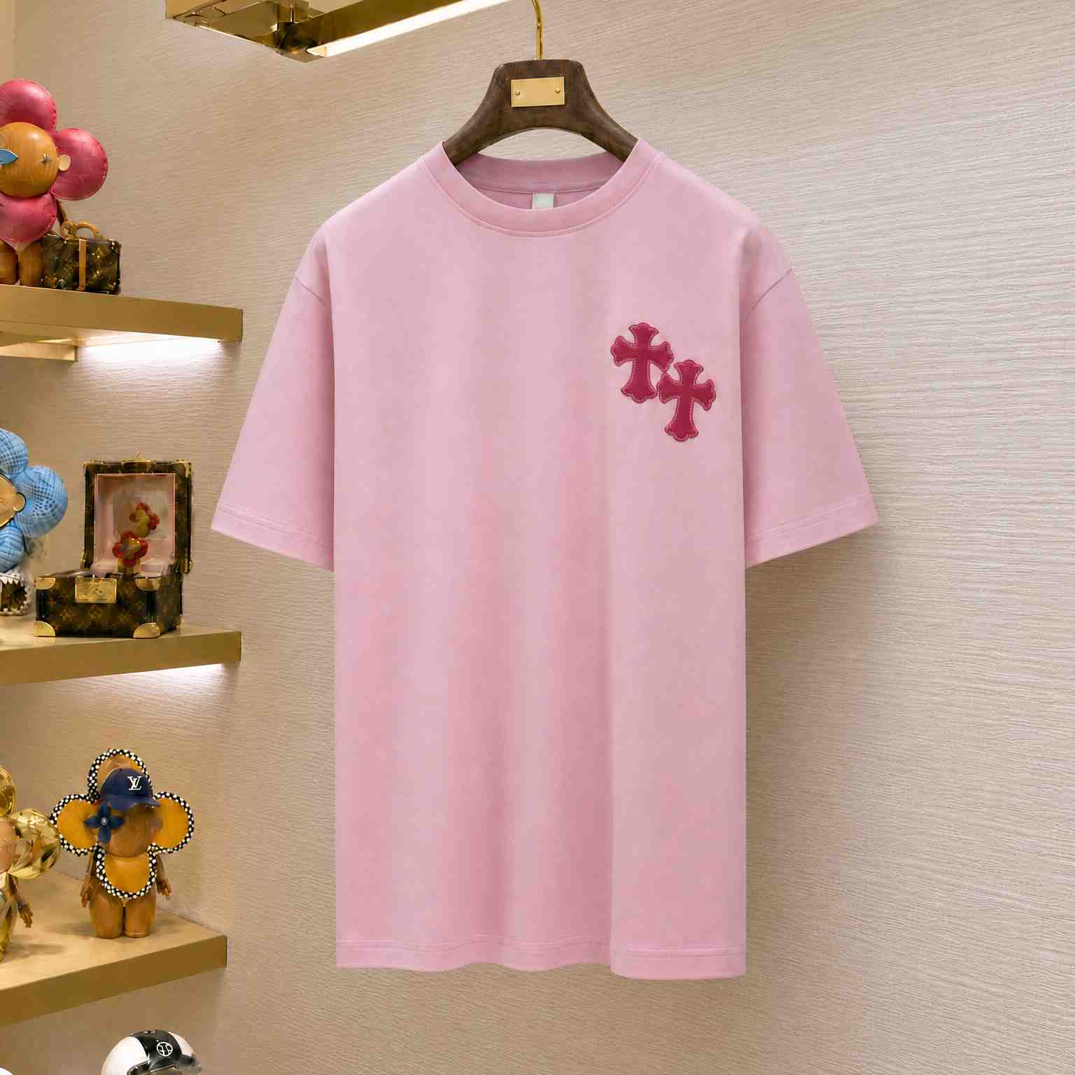Chrome Hearts  Croce Heart Cross T-shirt - DesignerGu