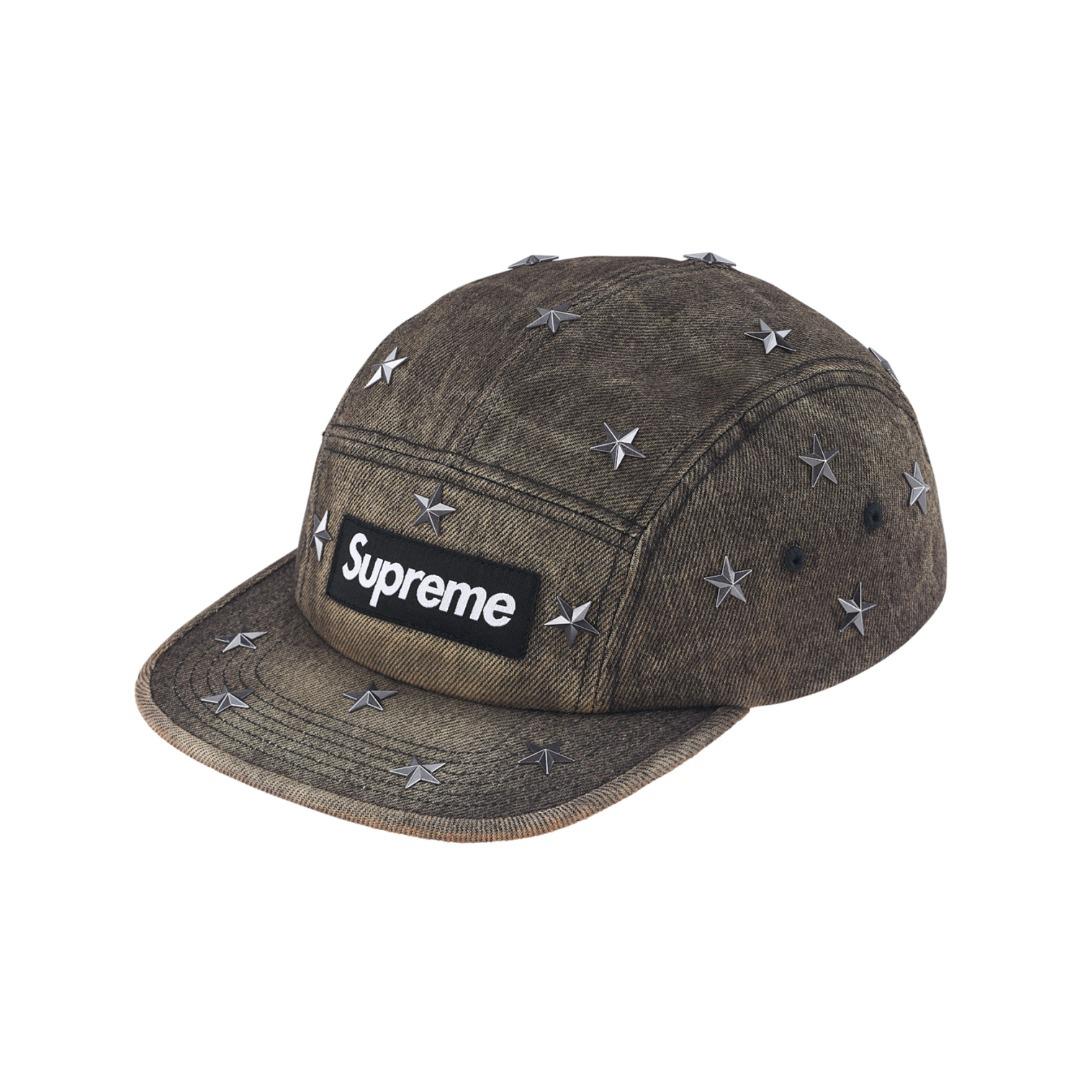 Supreme Stars Studded Denim Camp Cap 'Washed Black' - DesignerGu
