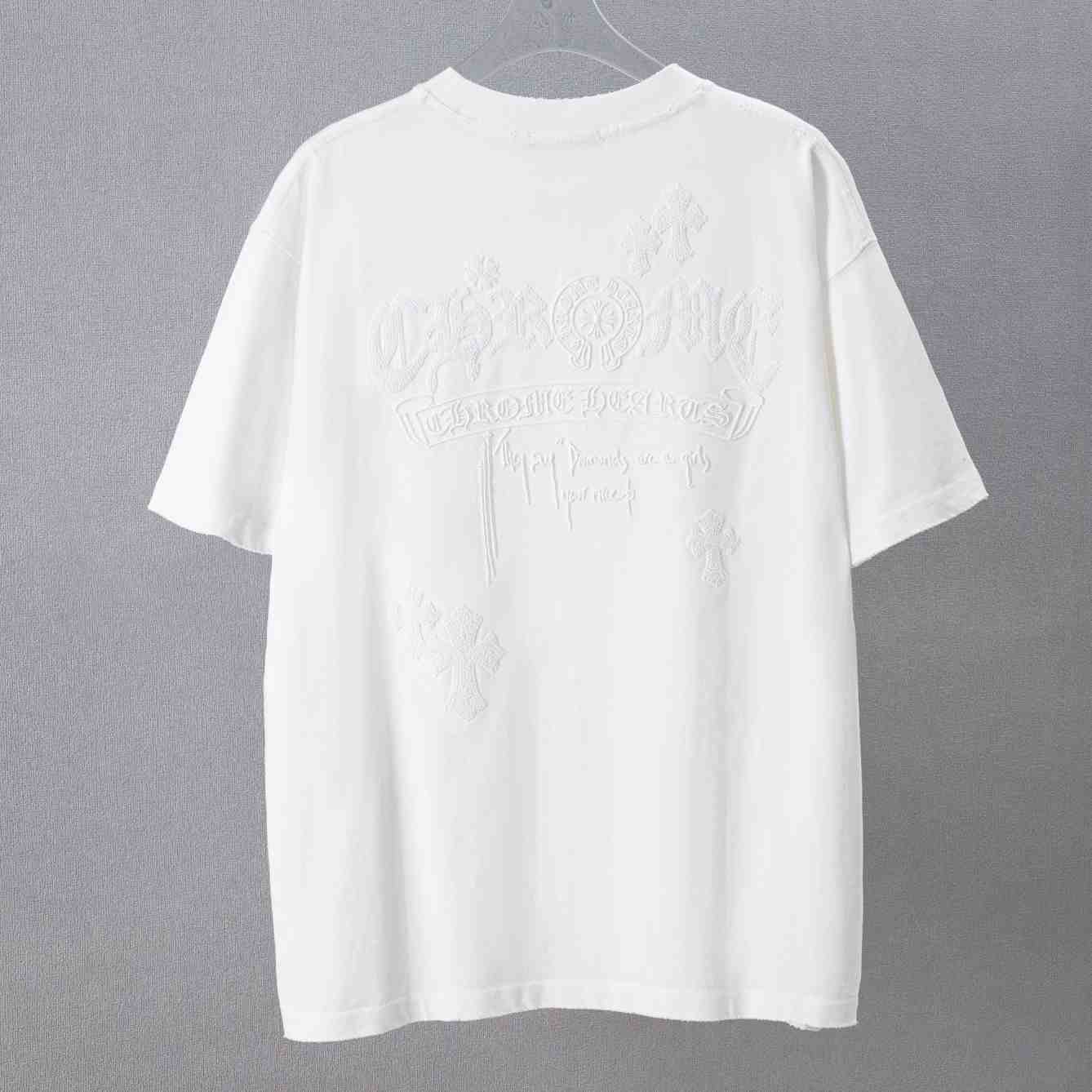 Chrome Hearts Embroidered Letter Logo T-Shirt 'White' - DesignerGu