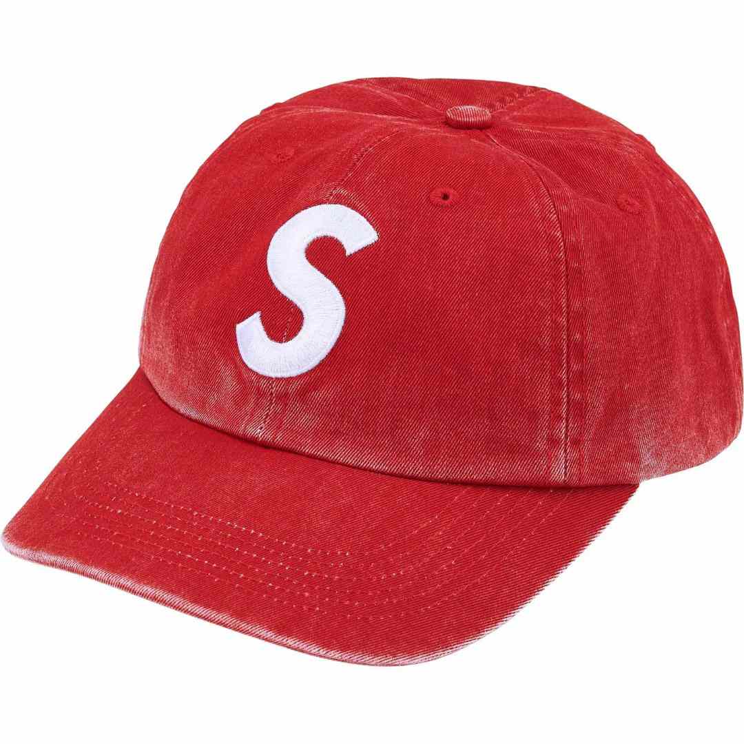 Supreme Pigment Coated S Logo 6 Panel 'Red' - DesignerGu