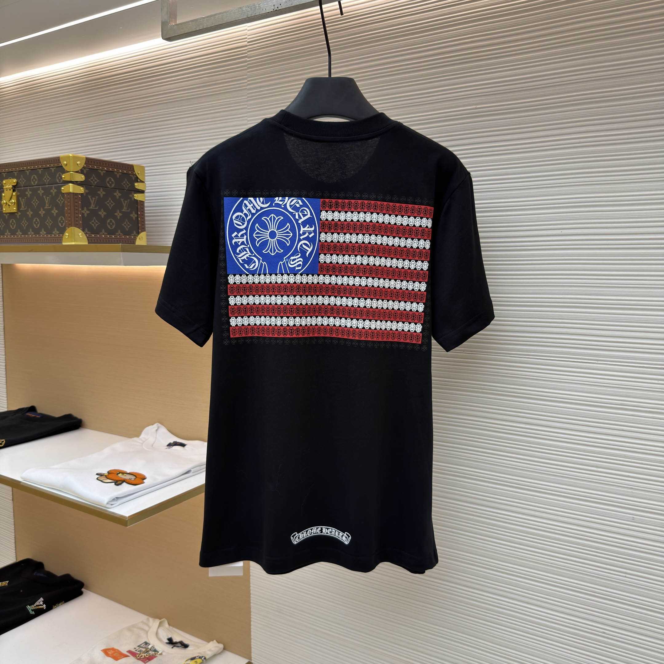 Chrome Hearts American Flag T-Shirt 'Black' - DesignerGu