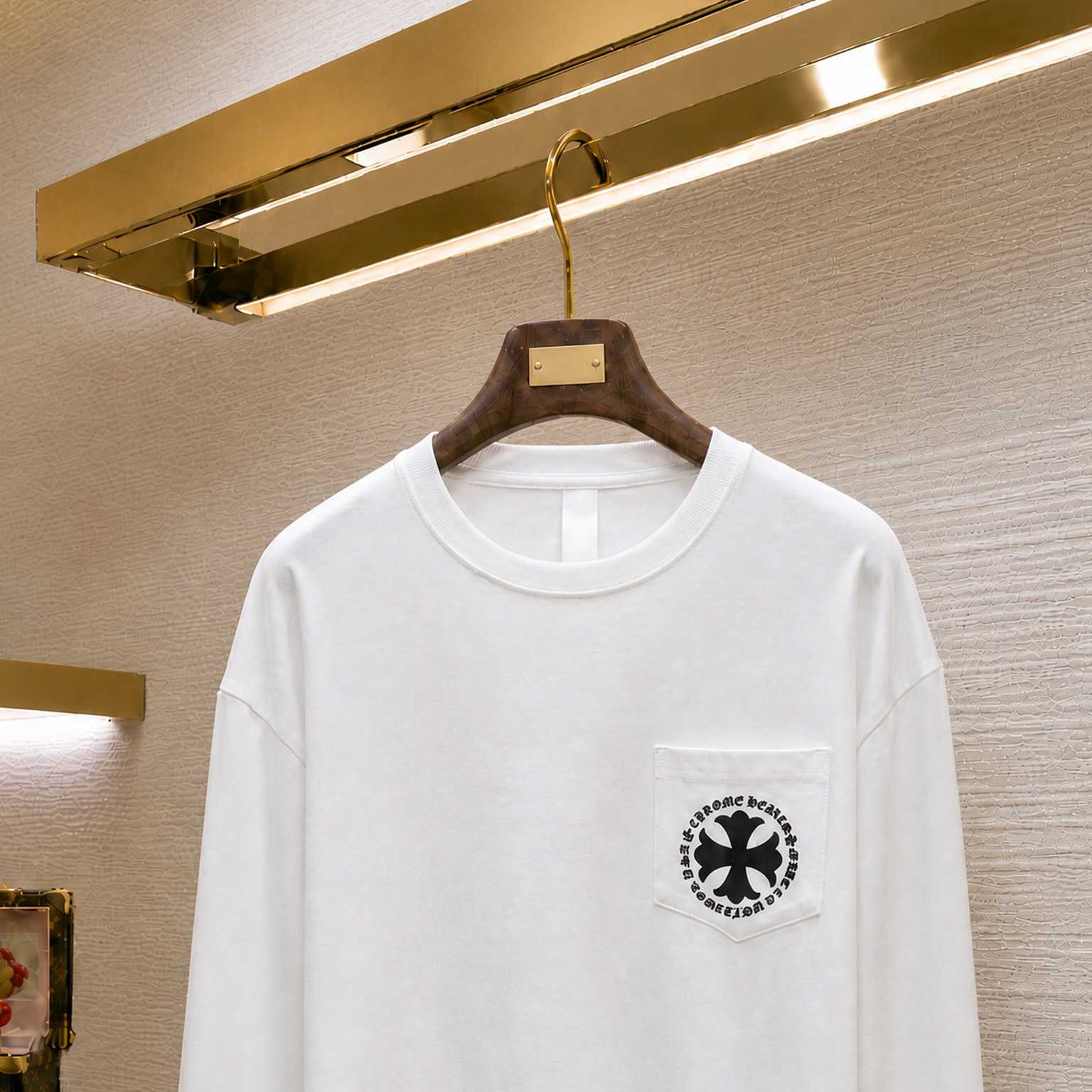Chrome Hearts Pattern Cross Flower Circle Sanskrit Long Sleeve - DesignerGu