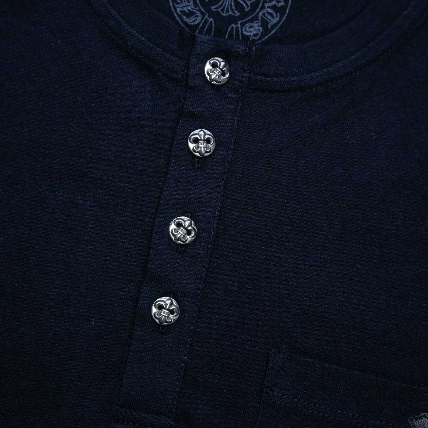 Chrome Hearts Henley Cross Patch T-Shirt - DesignerGu