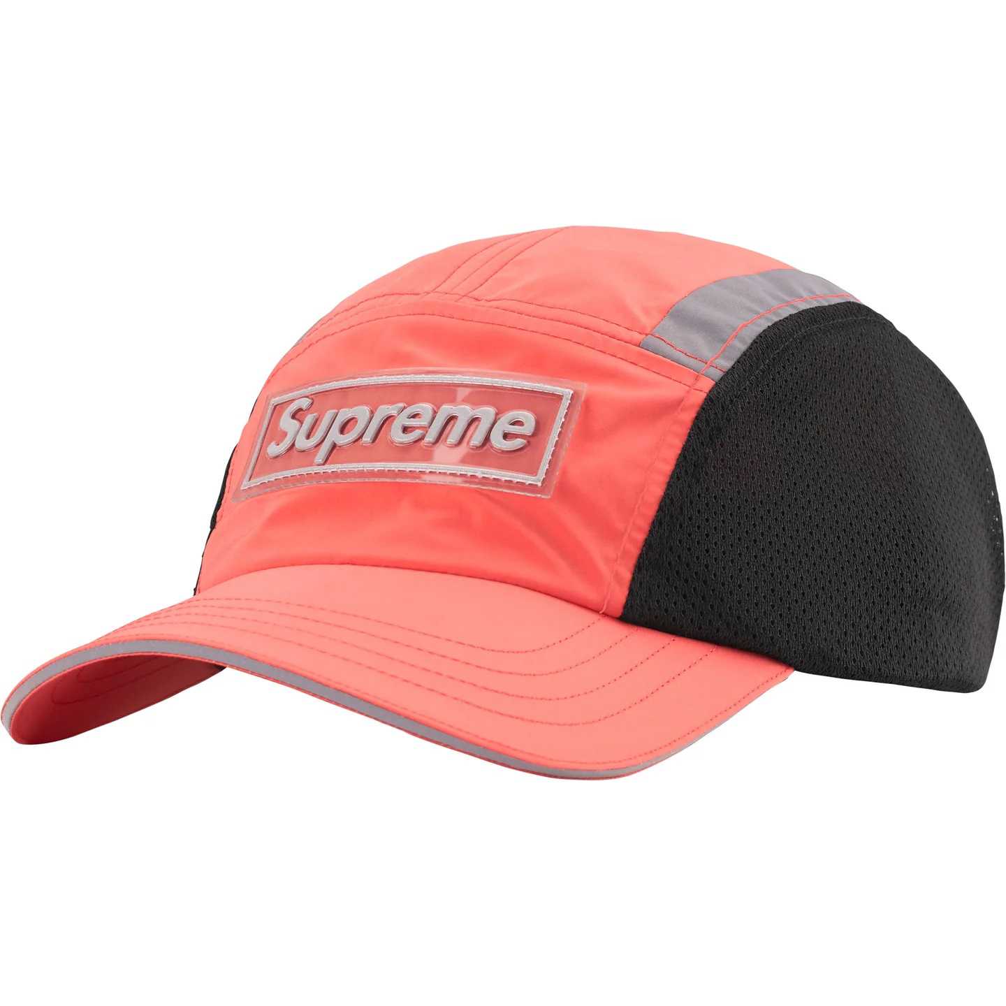 Supreme Side Mesh Camp Cap 'Coral' - DesignerGu