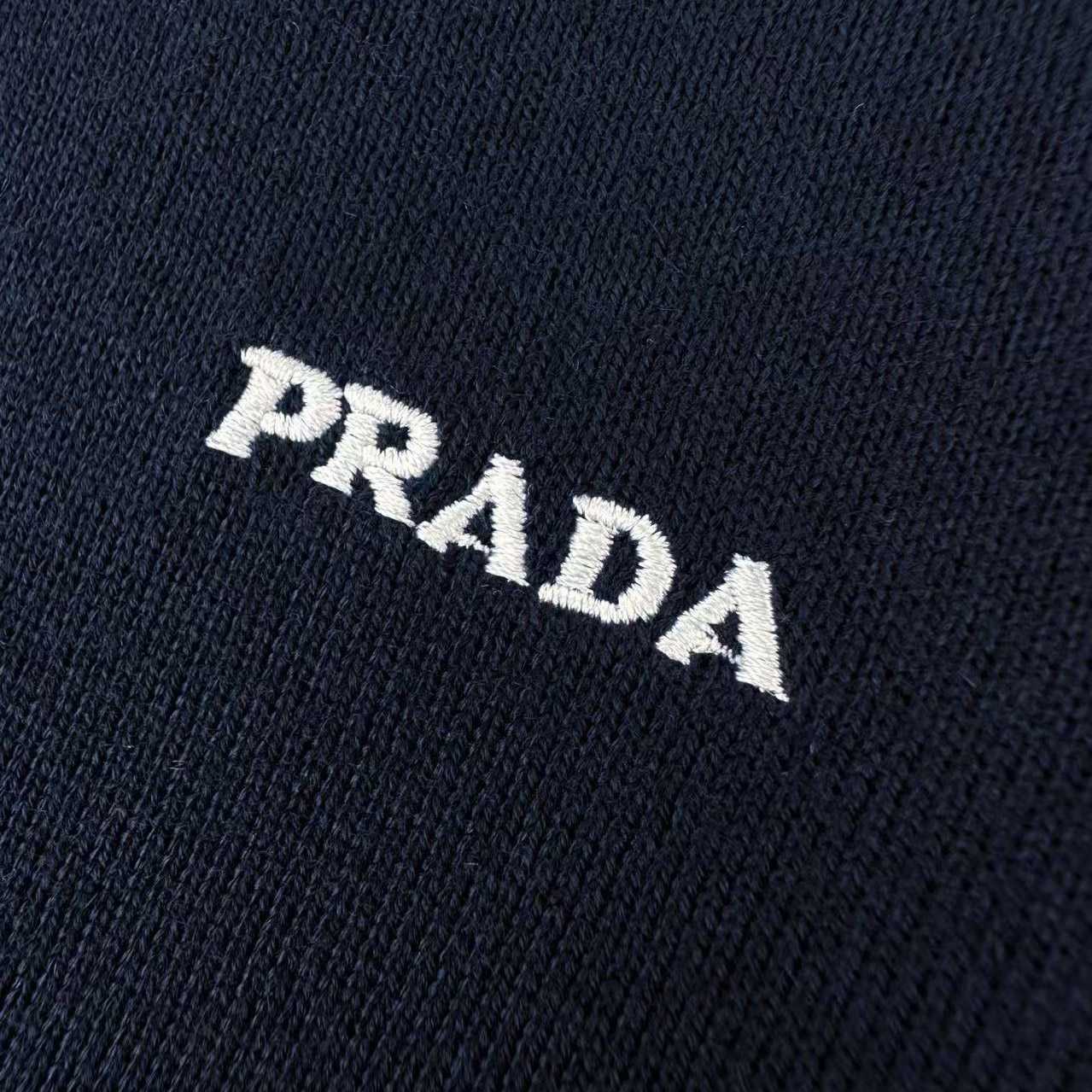 Prada Virgin Wool Polo Sweater - DesignerGu