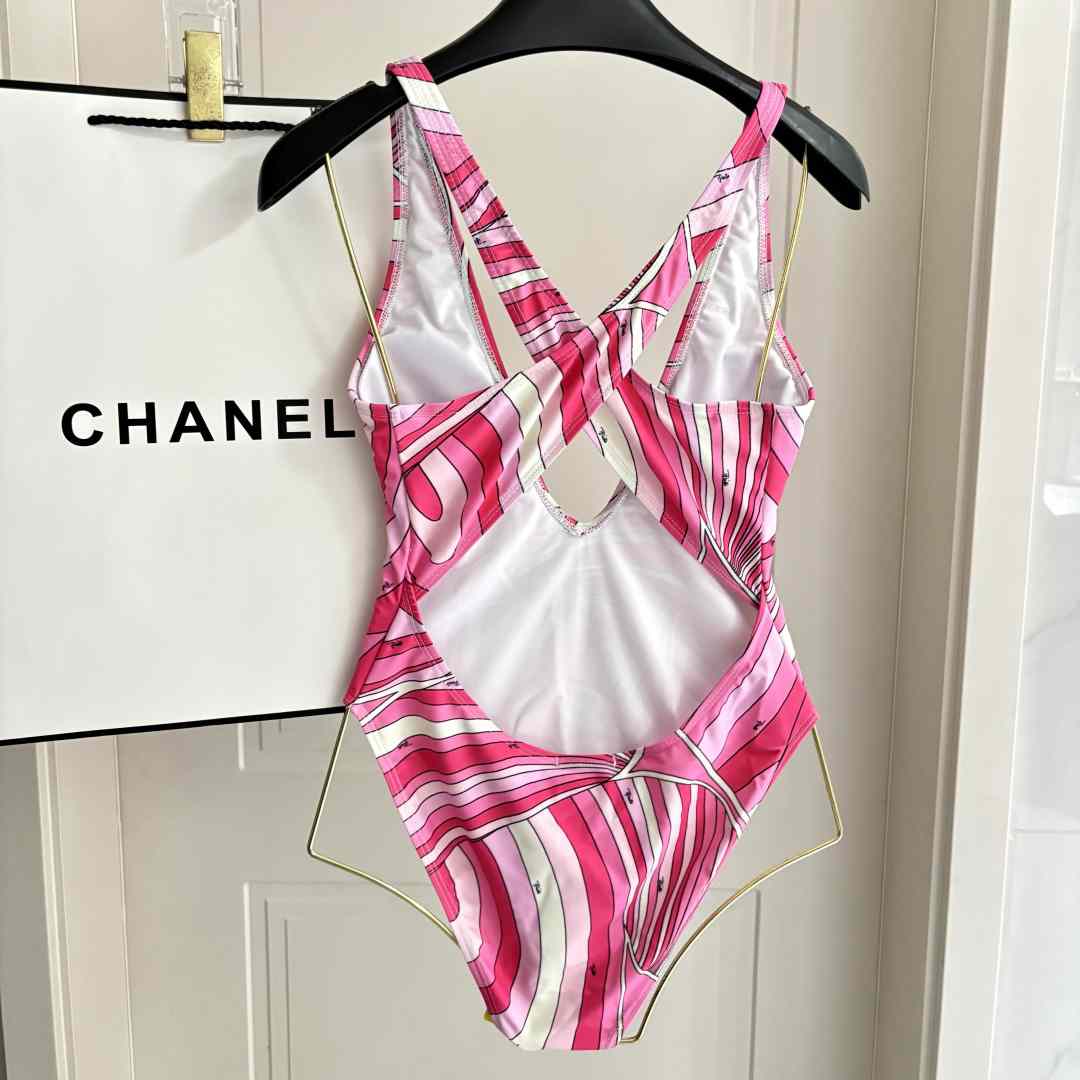 Pucci Printed Halterneck Swimsuit - DesignerGu
