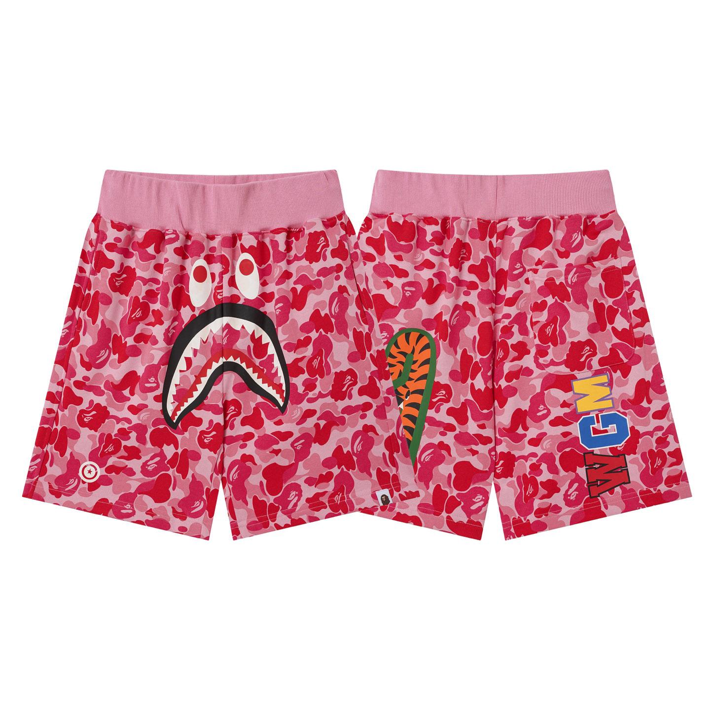 Bape Camo Shark Track Shorts - DesignerGu