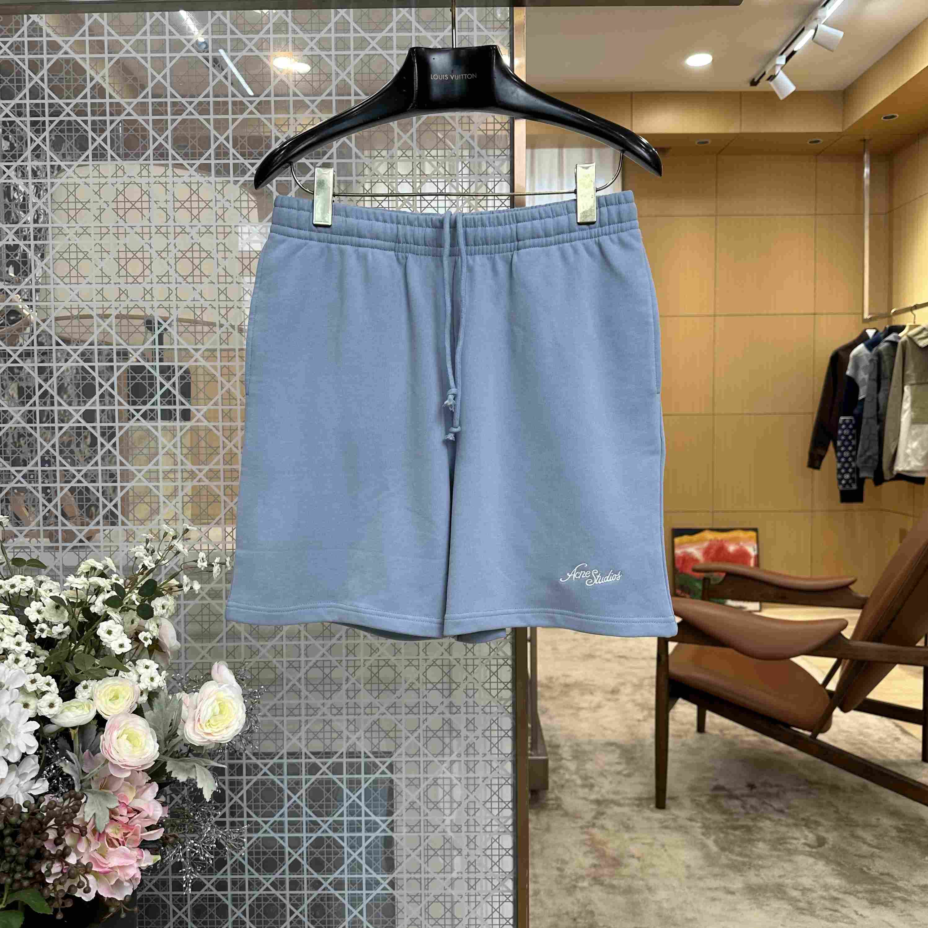 Acne Studios Fleece Shorts With Logo - DesignerGu