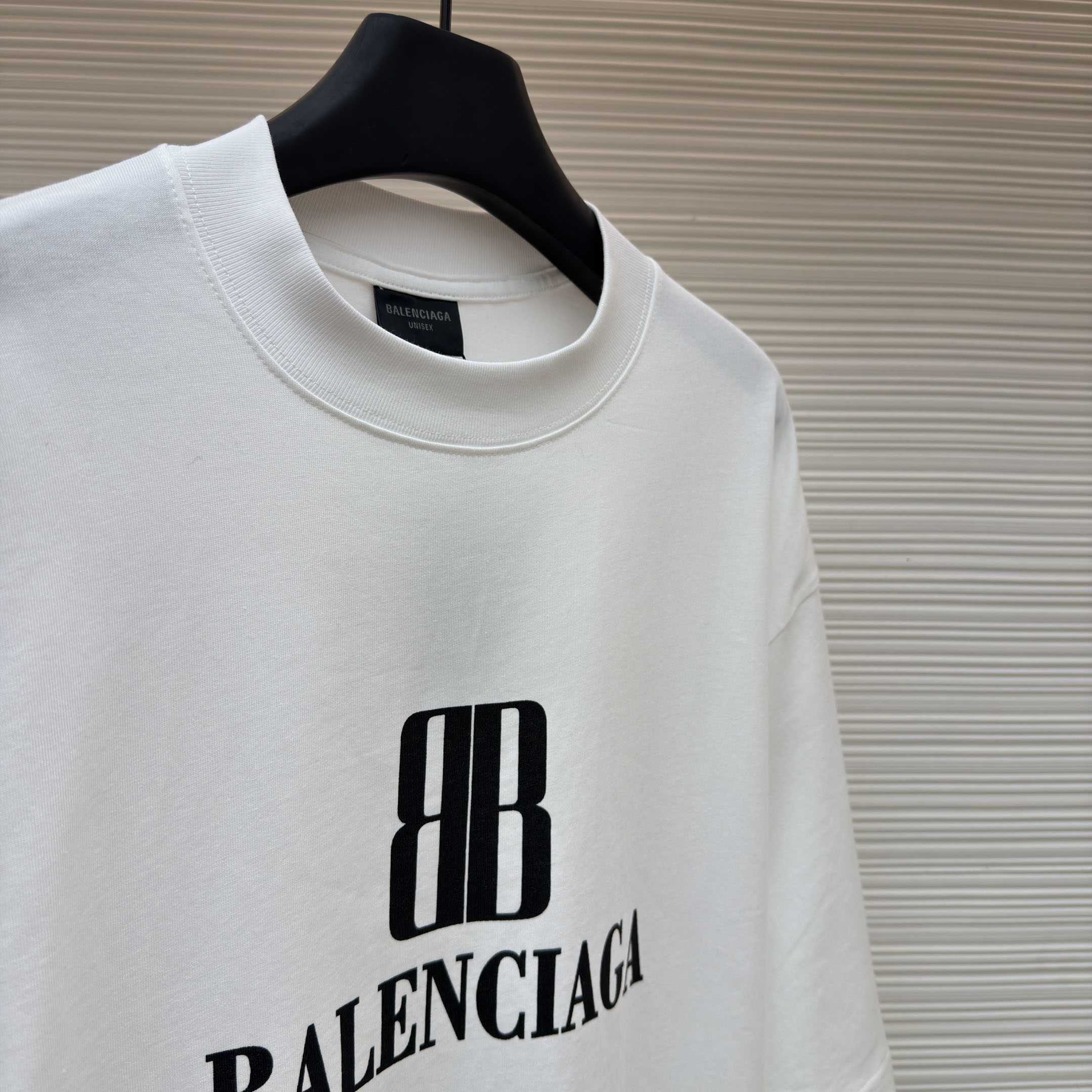 Balenciaga  Nano BB Logo Oversized T-Shirt - DesignerGu