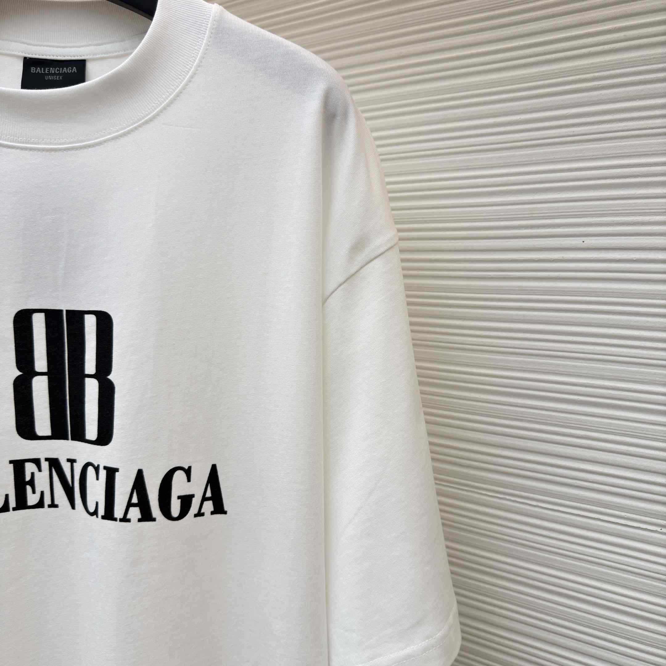 Balenciaga  Nano BB Logo Oversized T-Shirt - DesignerGu