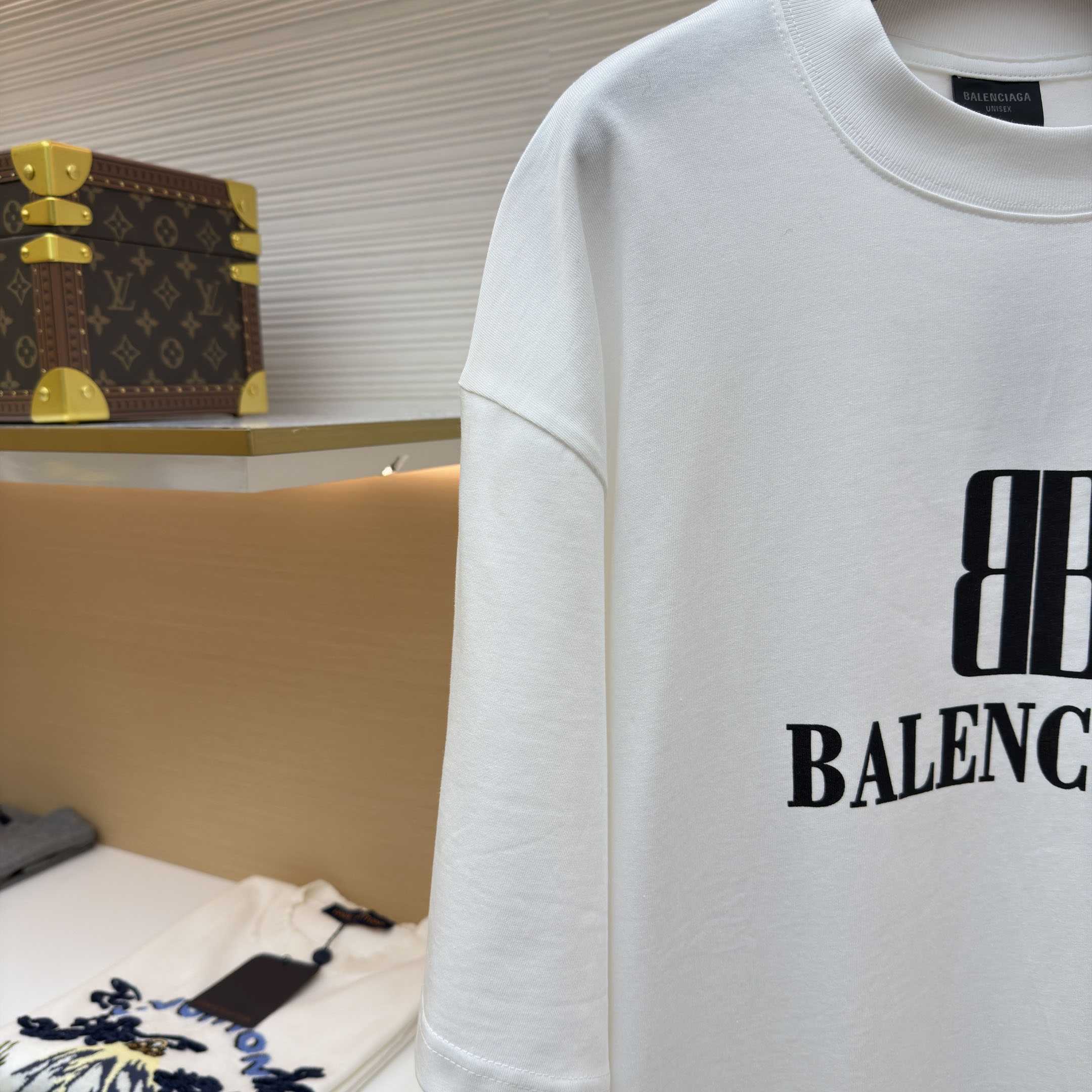 Balenciaga  Nano BB Logo Oversized T-Shirt - DesignerGu