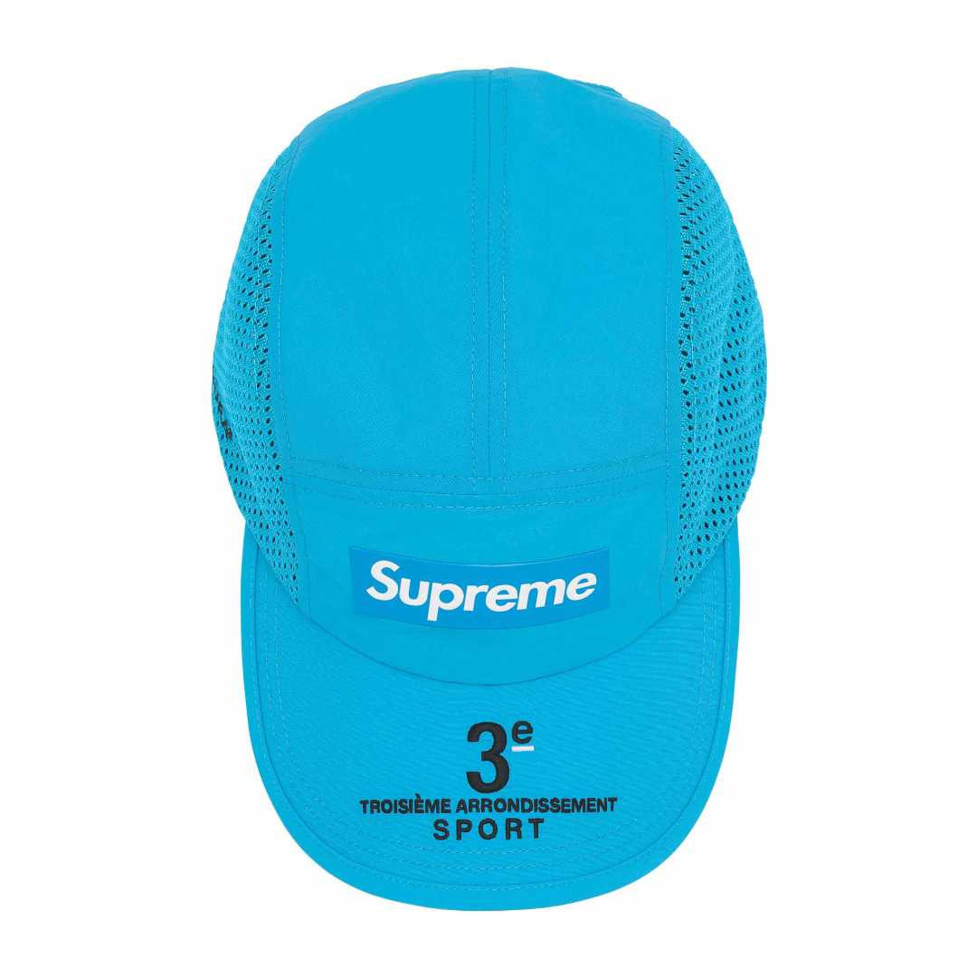 Supreme Mesh Side Panel Camp Cap 'Cyan' - DesignerGu