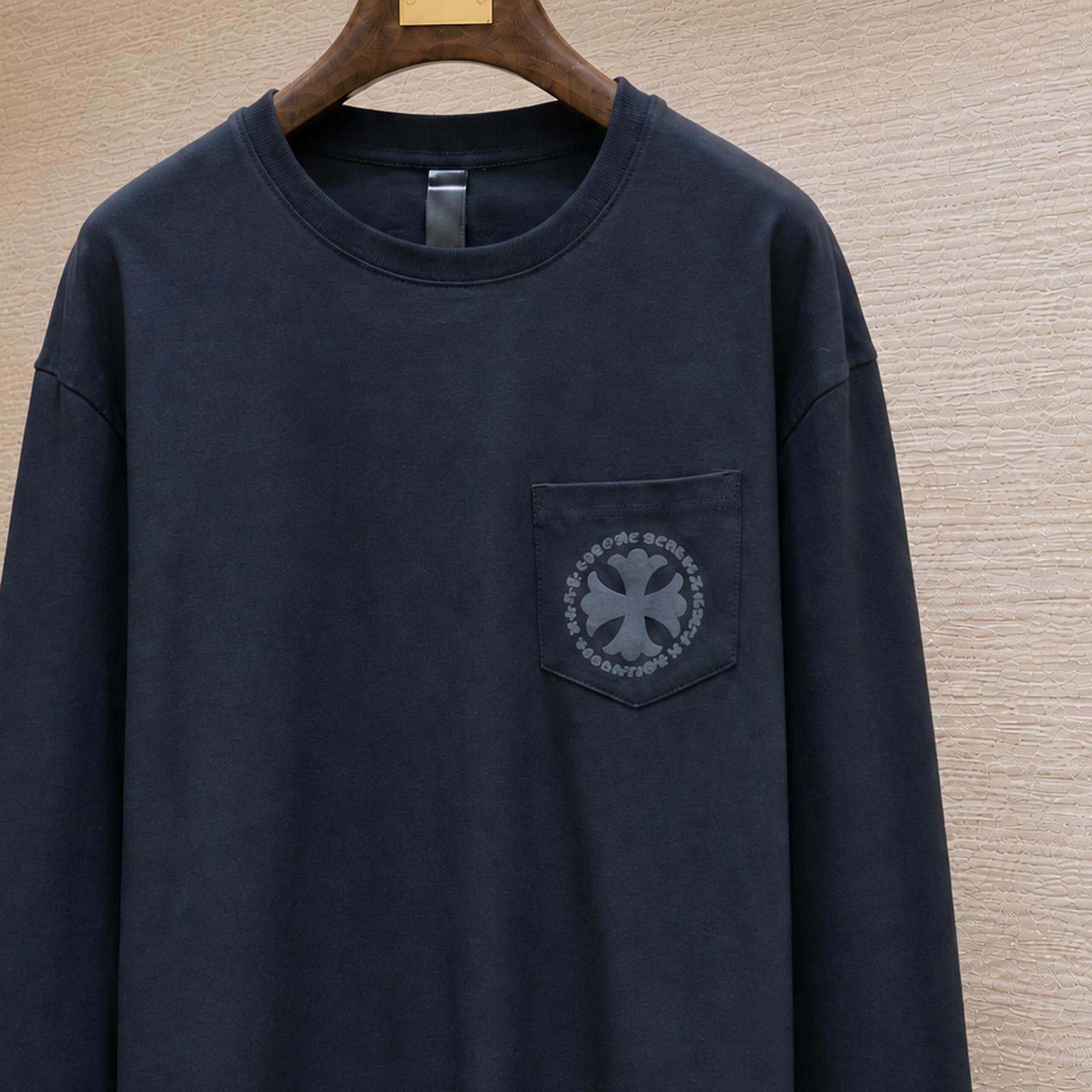 Chrome Hearts Pattern Cross Flower Circle Sanskrit Long Sleeve - DesignerGu