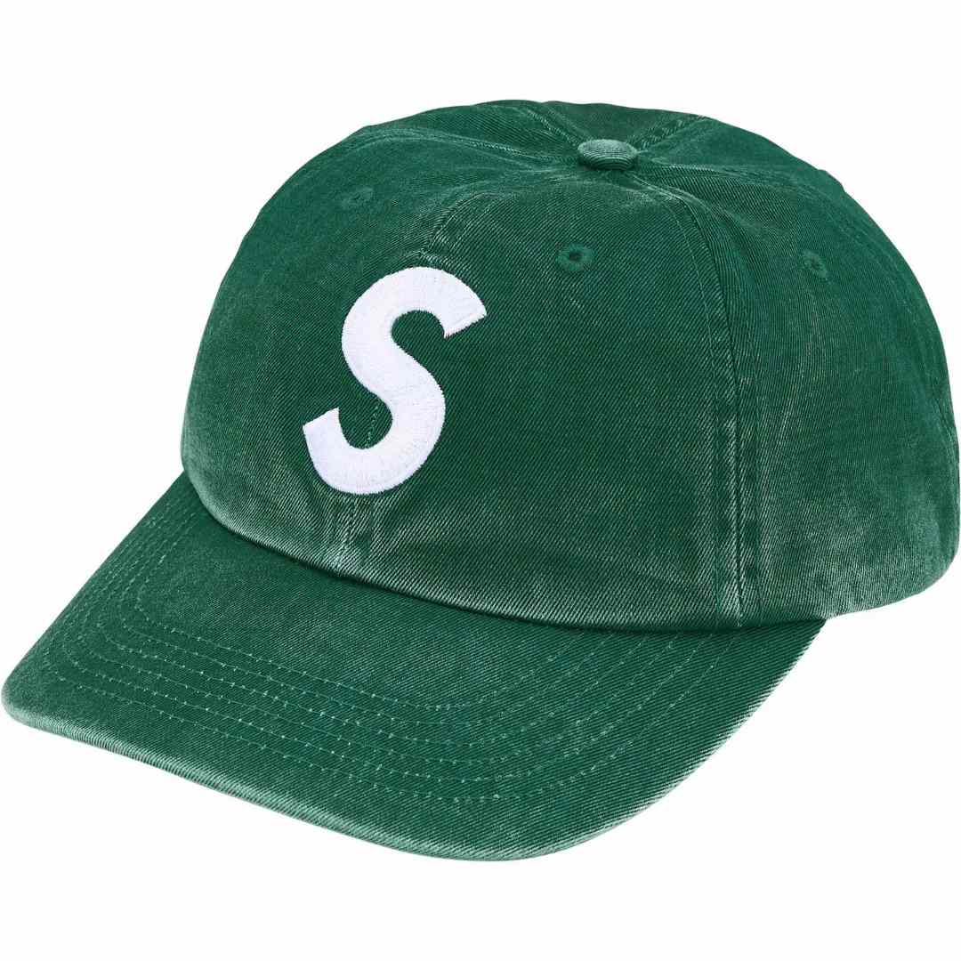 Supreme Pigment Coated S Logo 6 Panel 'Dark Green' - DesignerGu