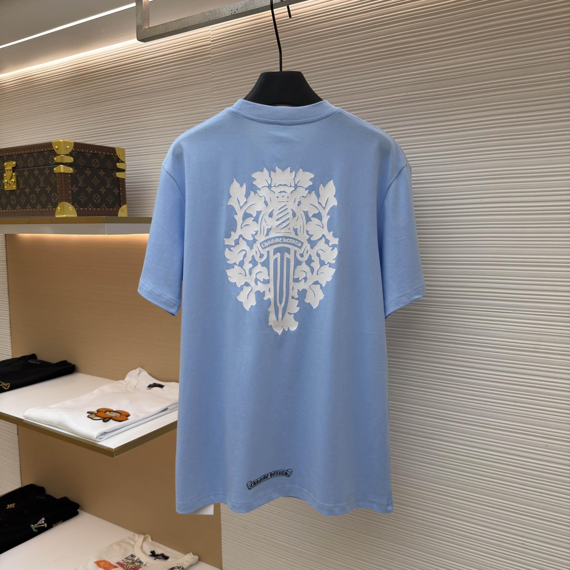 Chrome Hearts Miami Dagger Logo T-Shirt - DesignerGu