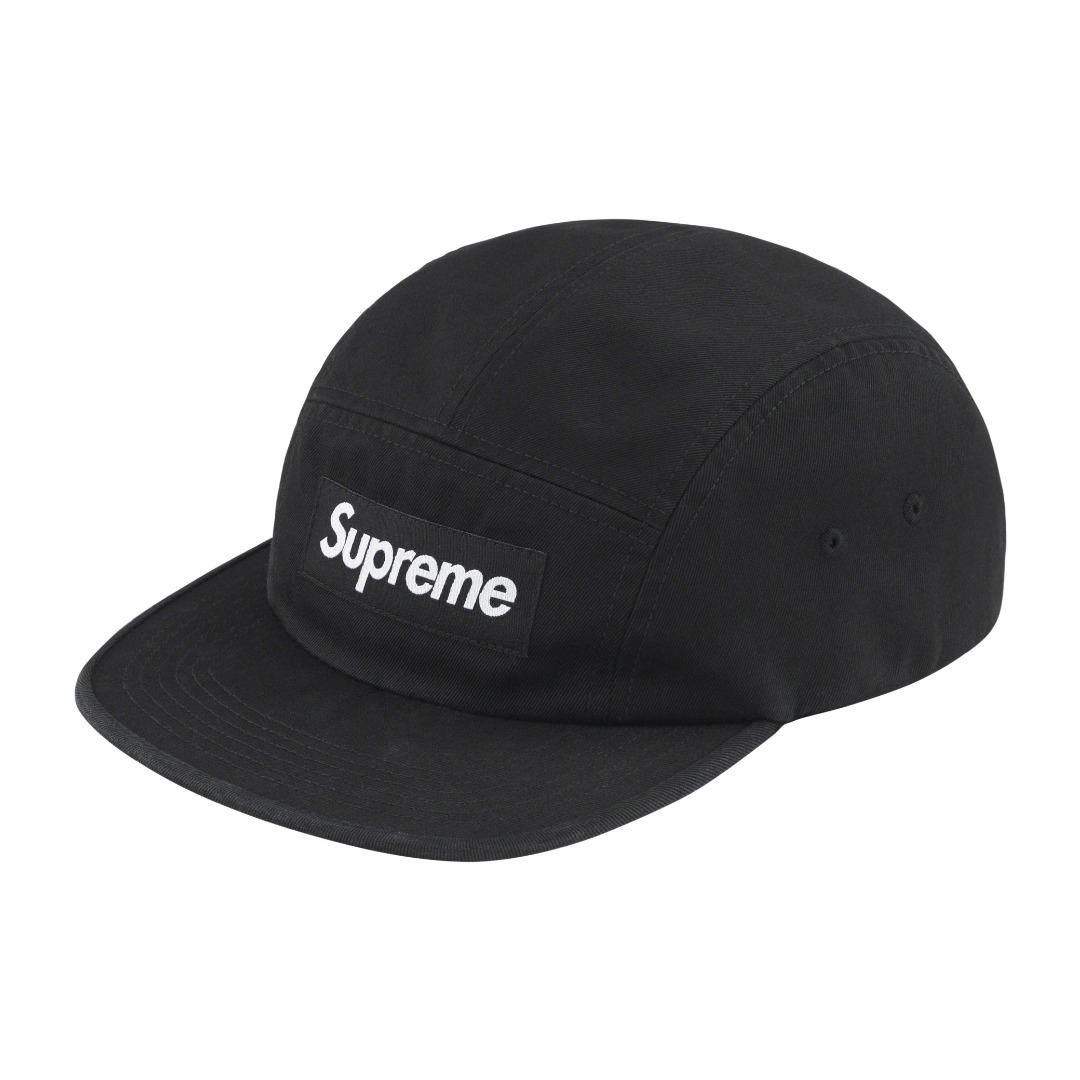 Supreme Washed Chino Twill Camp Cap 'Black' - DesignerGu