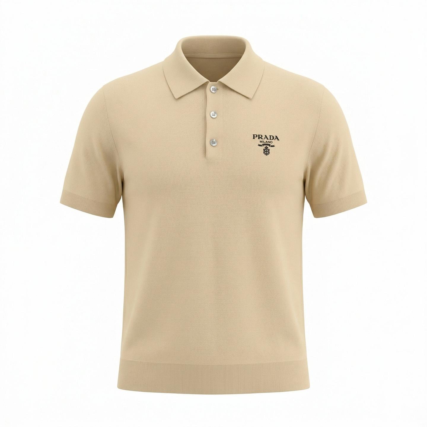 Prada Superfine Wool Polo Shirt - DesignerGu