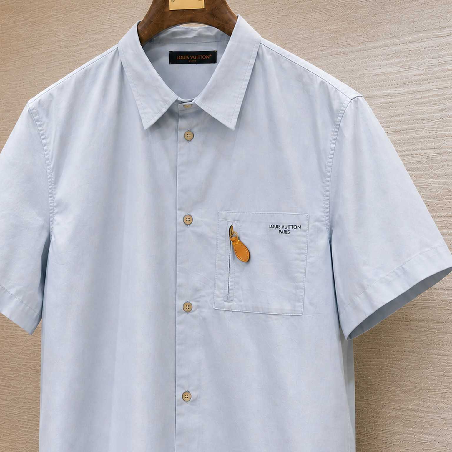 Louis Vuitton Short-Sleeved Shirt With Zipper Pocket - DesignerGu