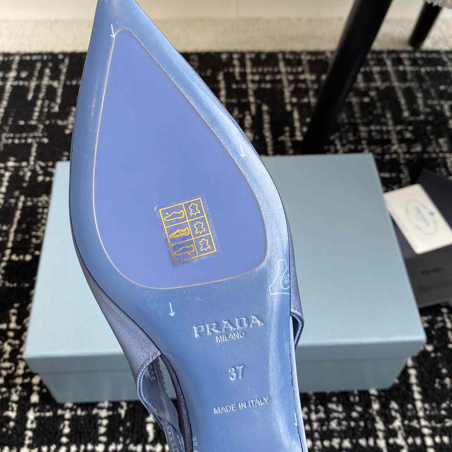 Prada Satin Crystal Embellishments Ballet Flats - DesignerGu