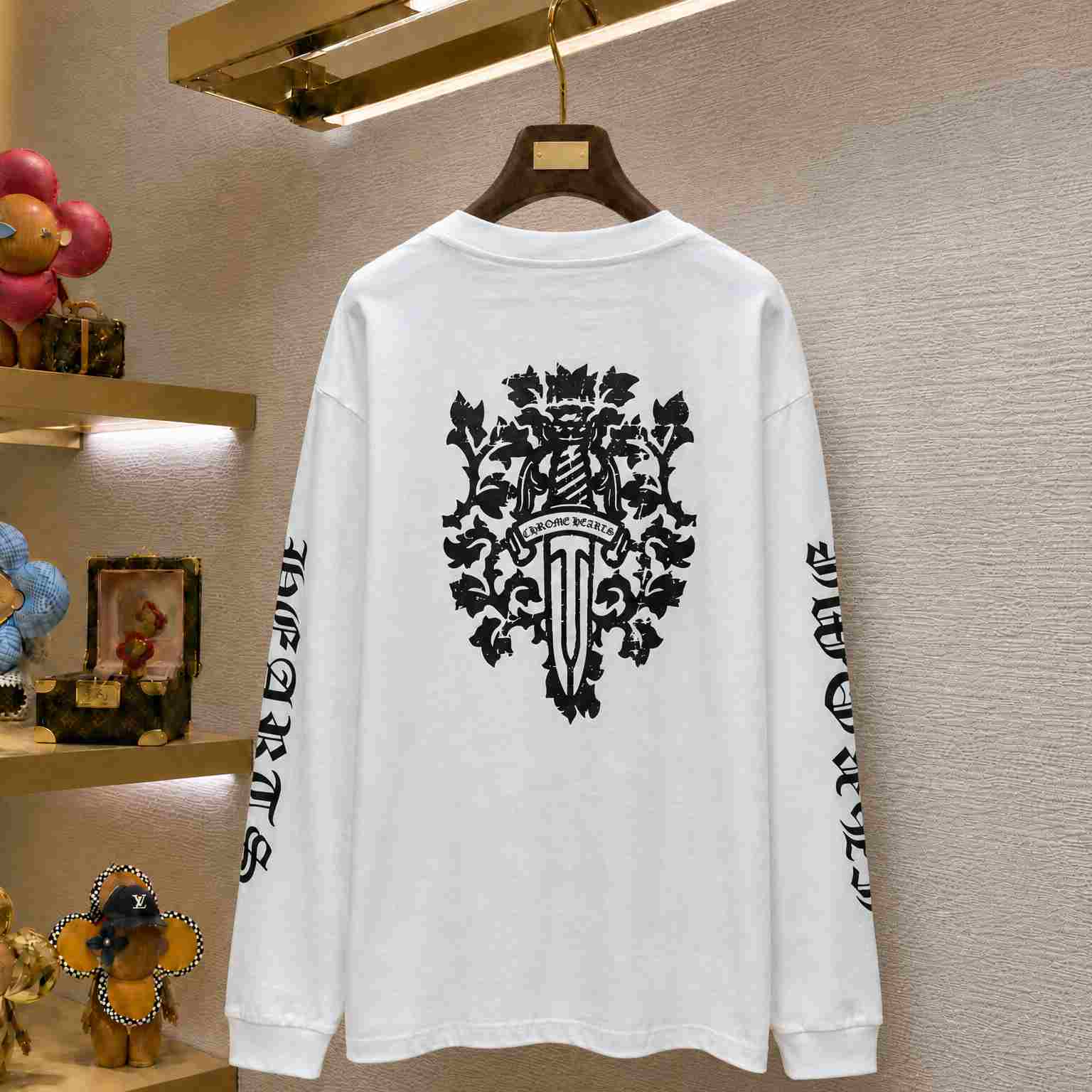 Chrome Hearts Dagger Waffle Thermal Long Sleeve Tee - DesignerGu