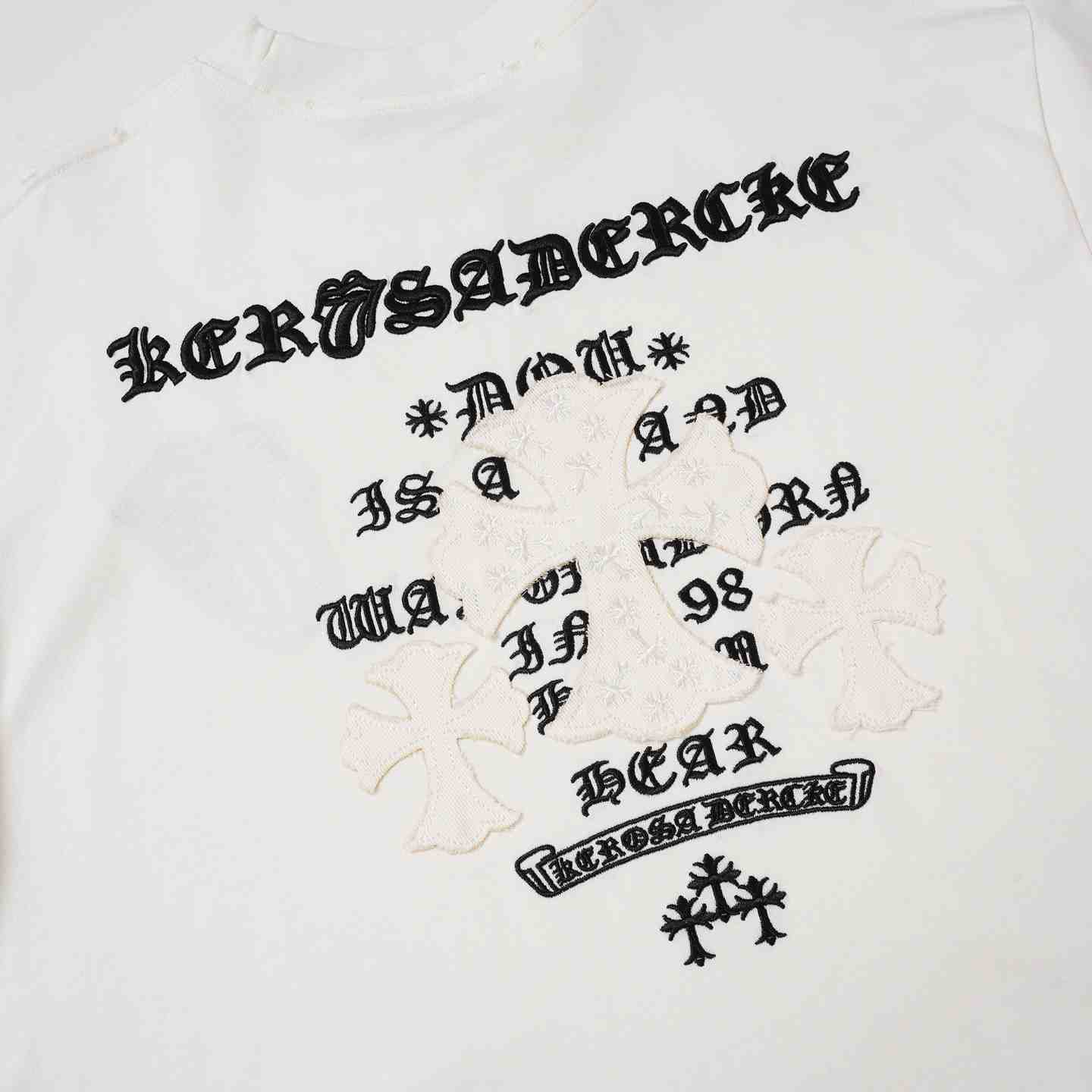 Chrome Hearts Embroidered T-Shirt 'White' - DesignerGu