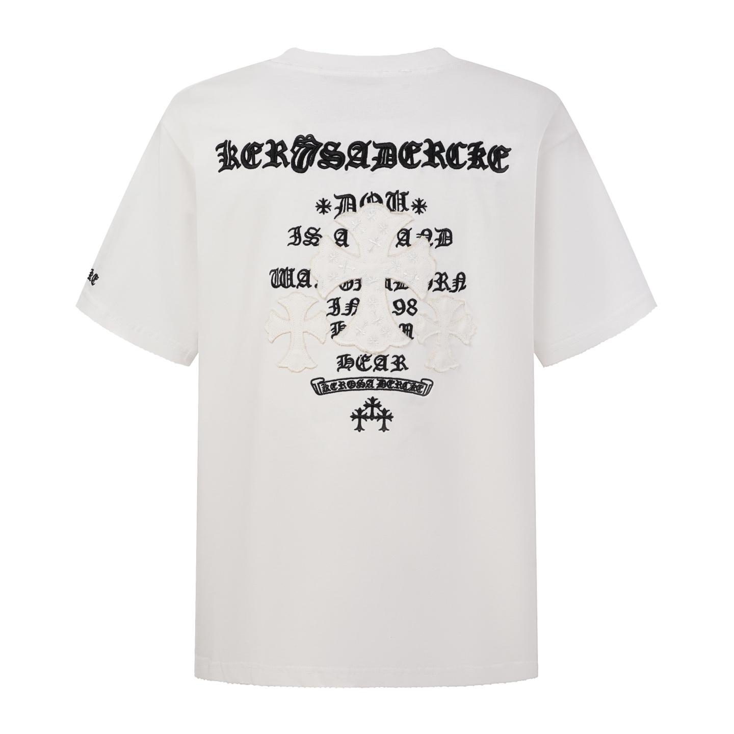 Chrome Hearts Embroidered T-Shirt 'White' - DesignerGu
