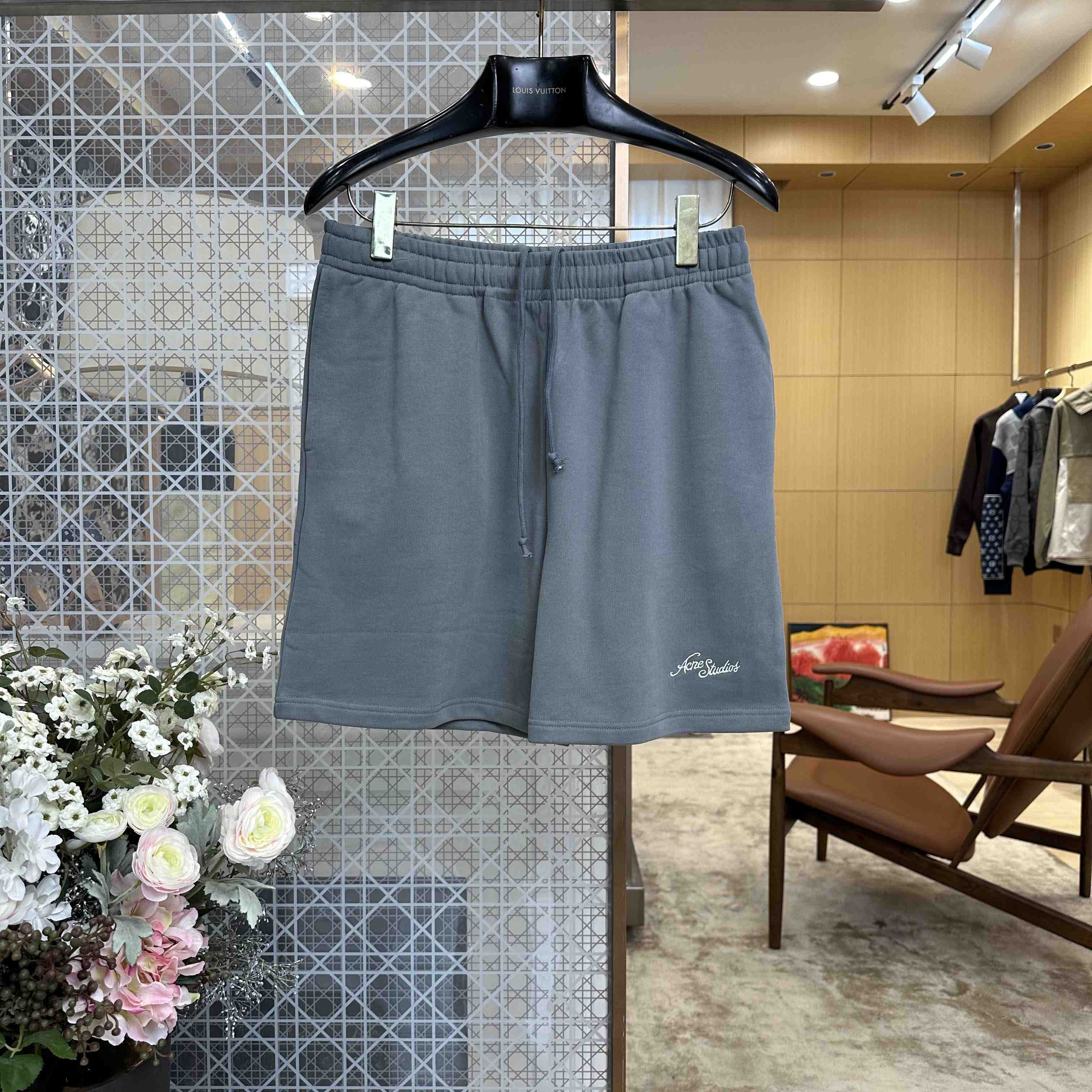 Acne Studios Fleece Shorts With Logo - DesignerGu