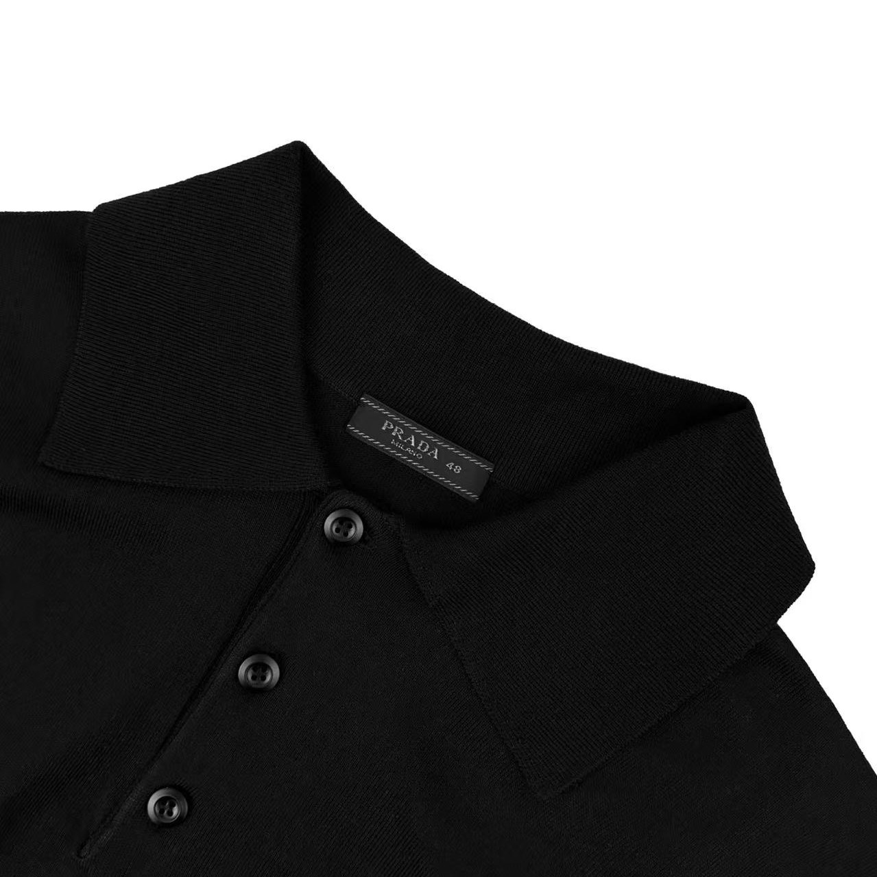 Prada Virgin Wool Polo Sweater - DesignerGu