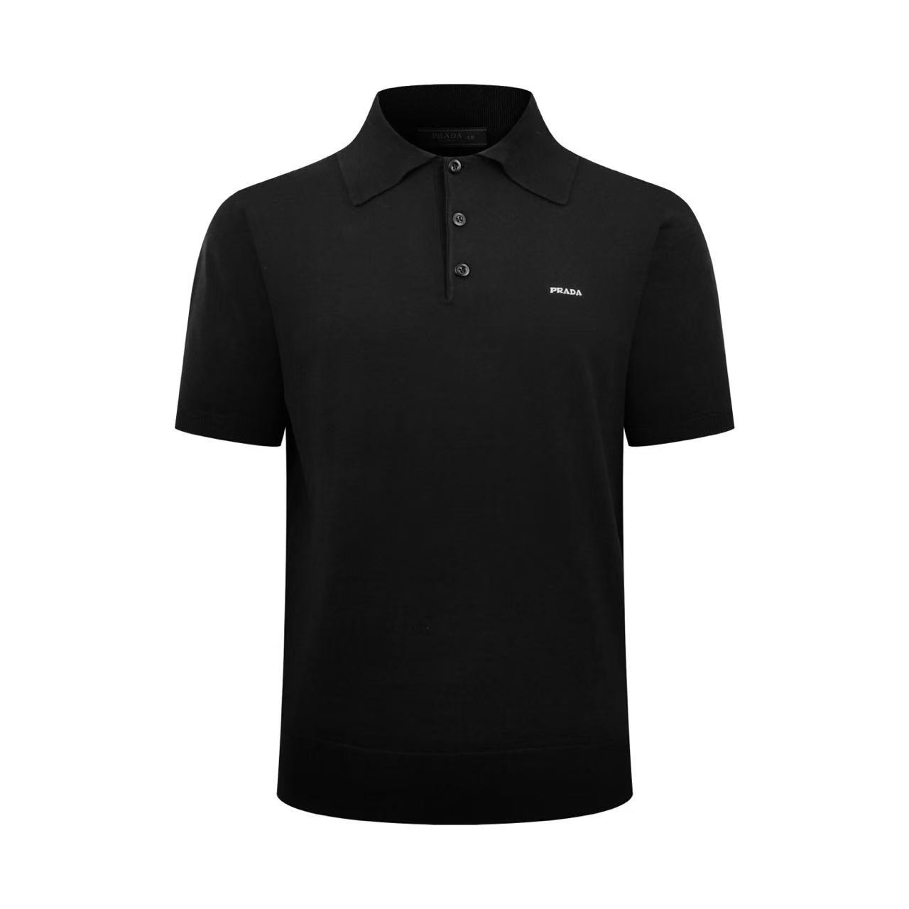 Prada Virgin Wool Polo Sweater - DesignerGu
