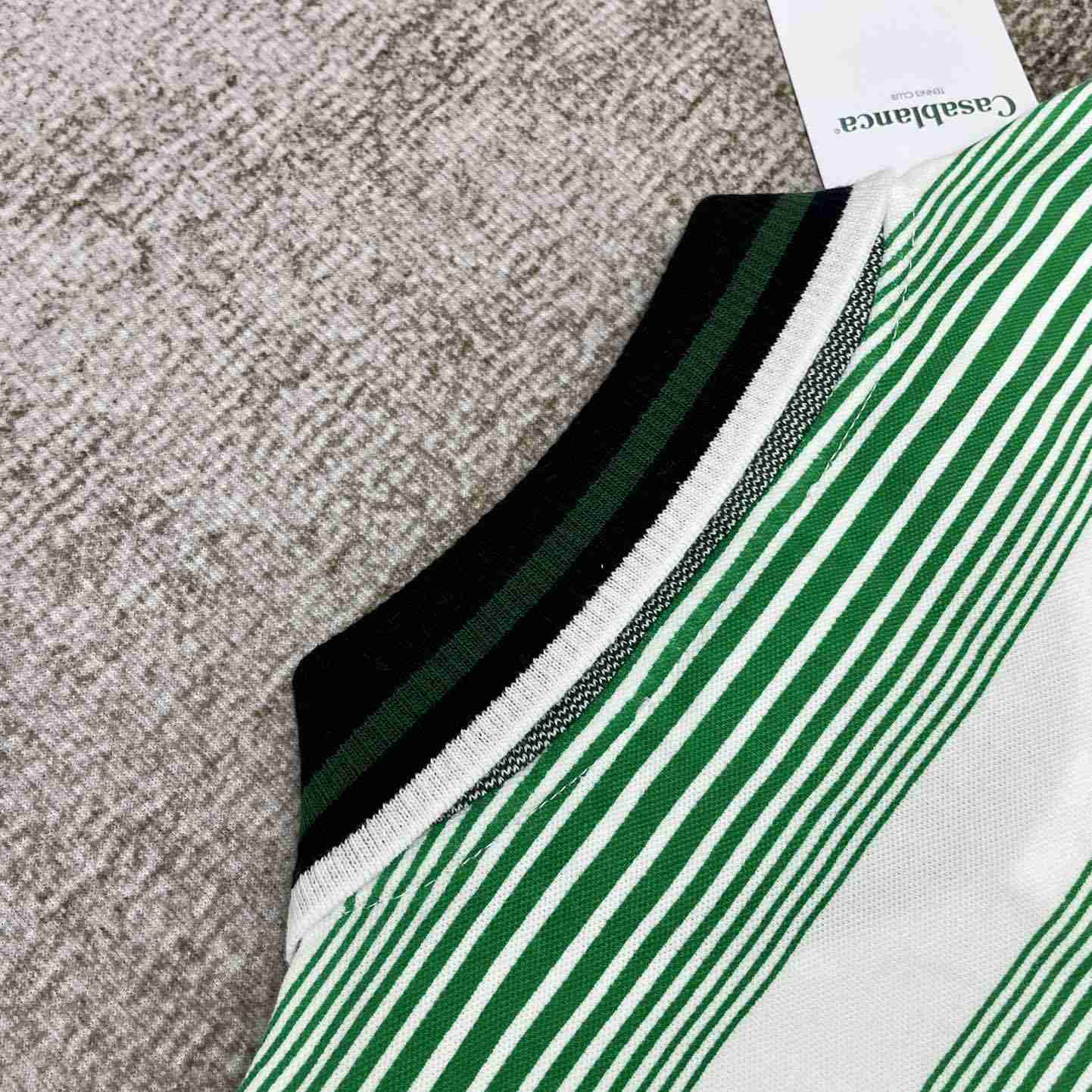 Casablanca White Gradient Stripe Polo C814 - DesignerGu